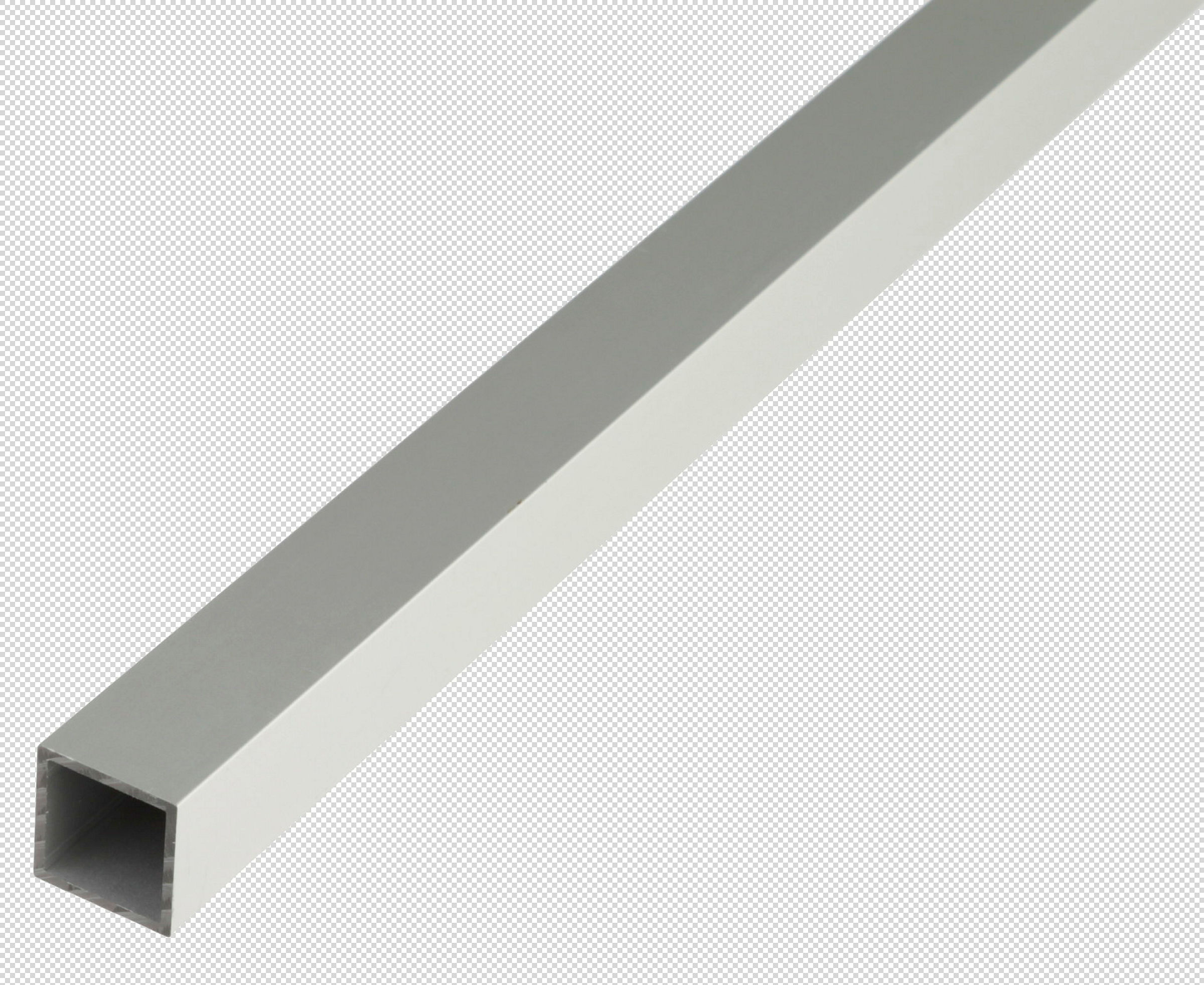 Vierkantrohr 1m20x20 silberfarbig eloxiert