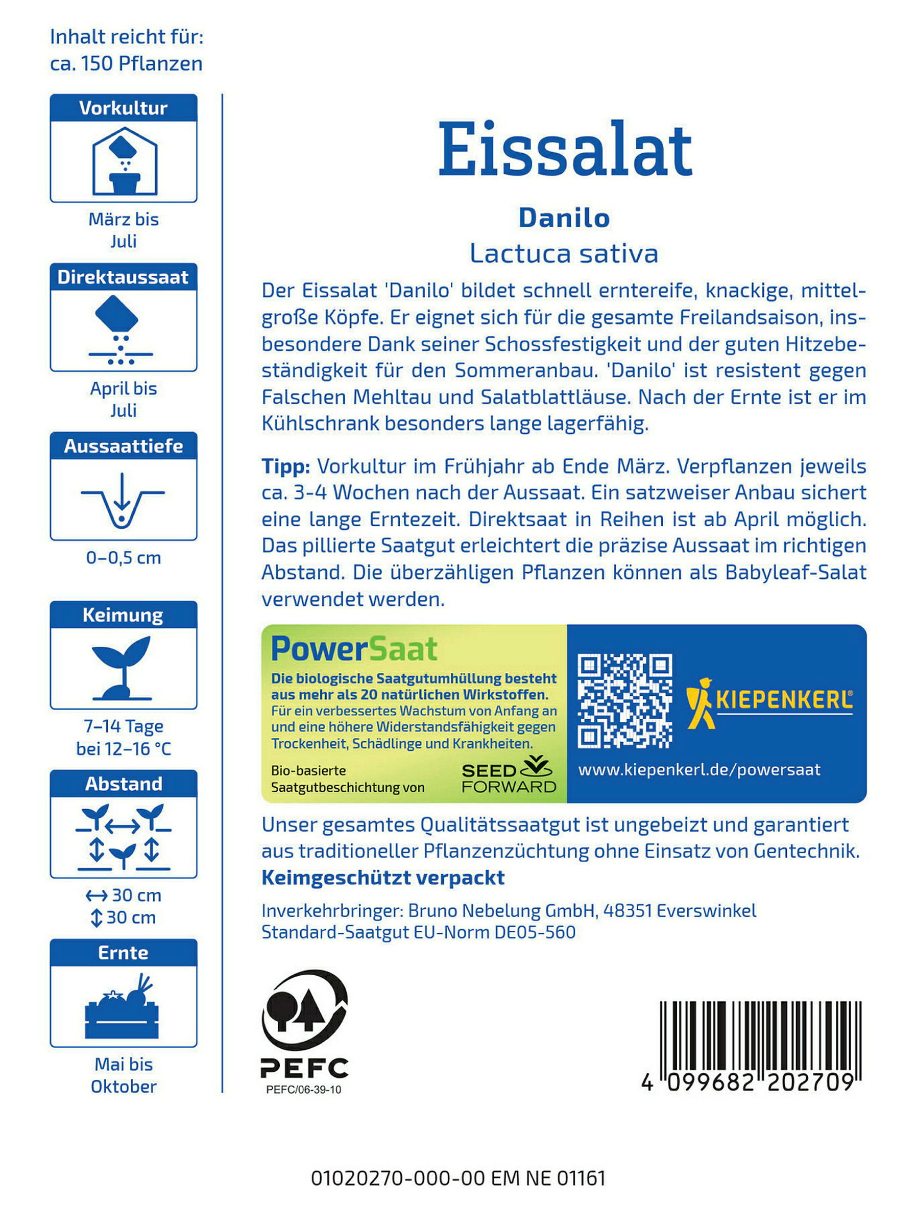 Kiepenkerl Eissalat Danilo, PowerSaat