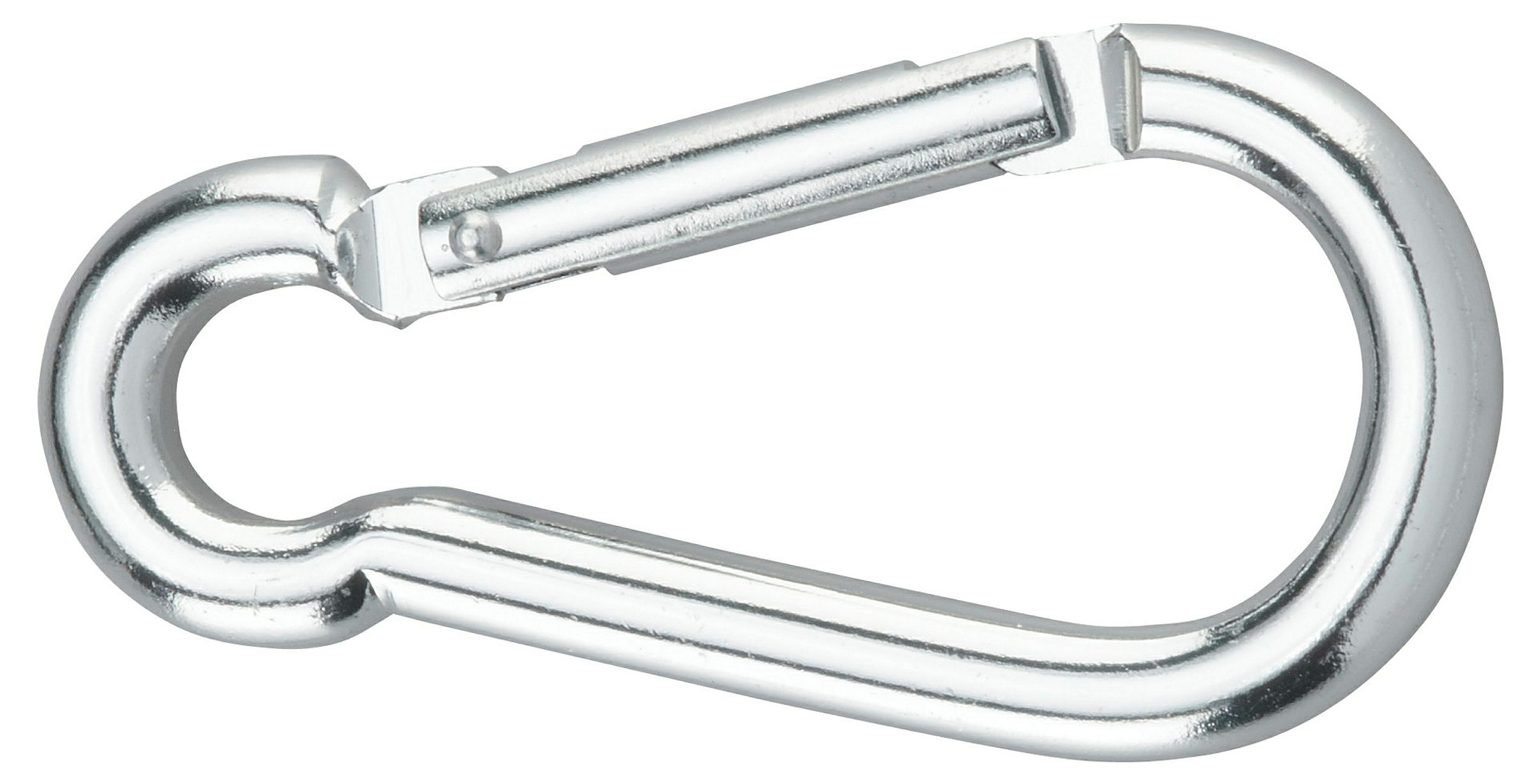 Karabinerhaken aus Aluminium, silber eloxiert (SB-Box) 6 x 60 mm