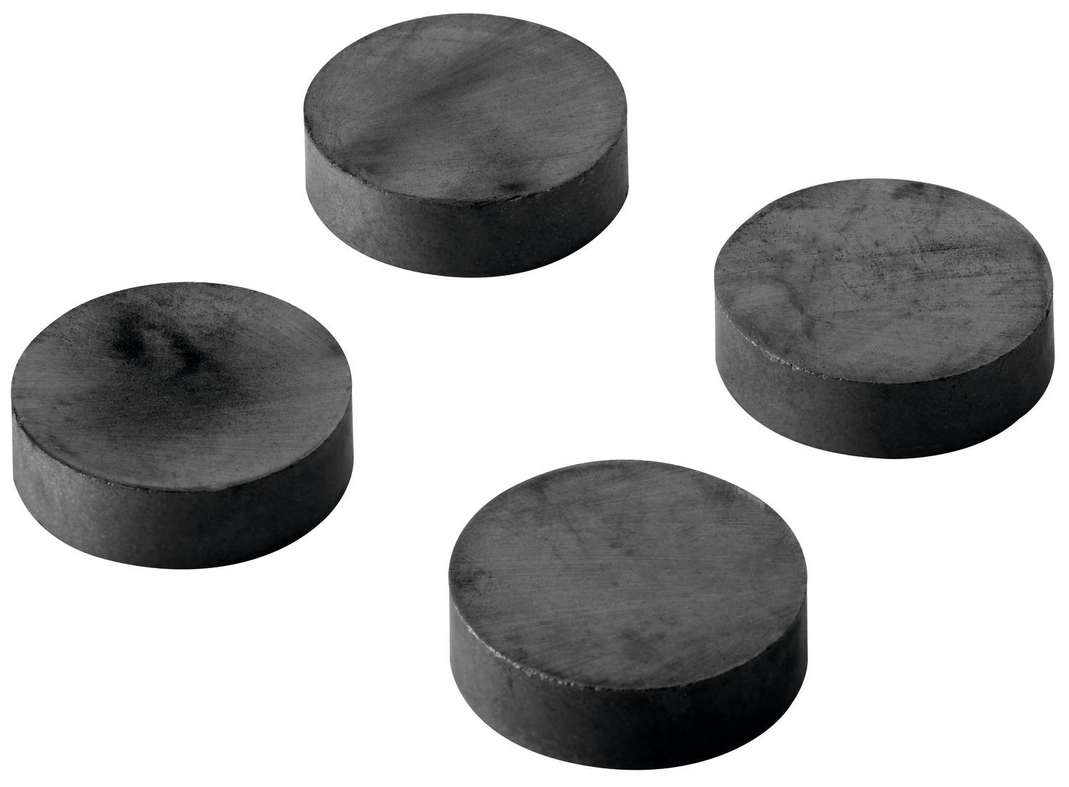 Pinnwandmagnet 7x30mm rund schwarz, 4 Stück