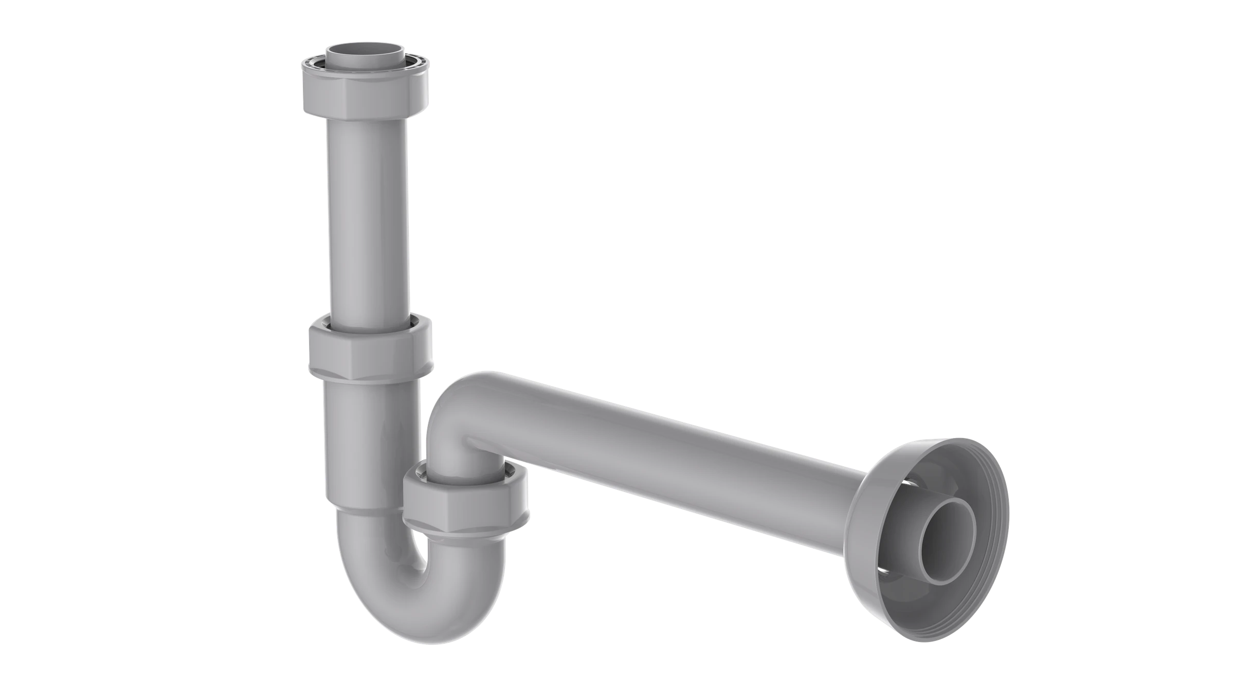 ECO-SAVE KS Röhrensiphon, Grau, 1 1/4'' x 32 mm
