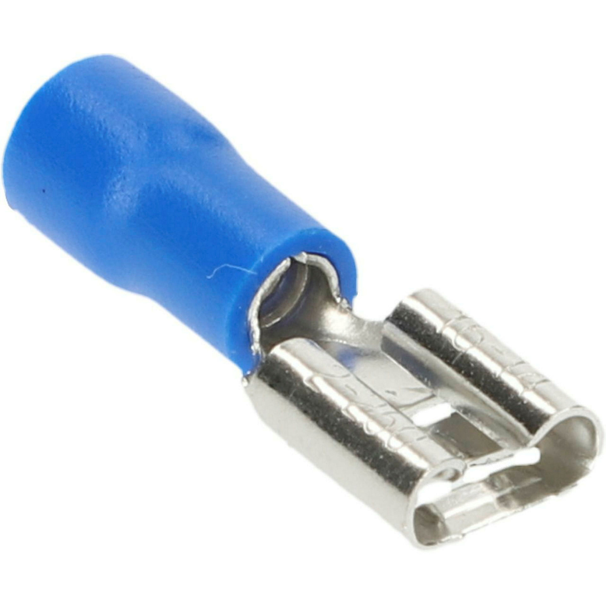 Flachsteckhülsen bl 6,3mm 20x