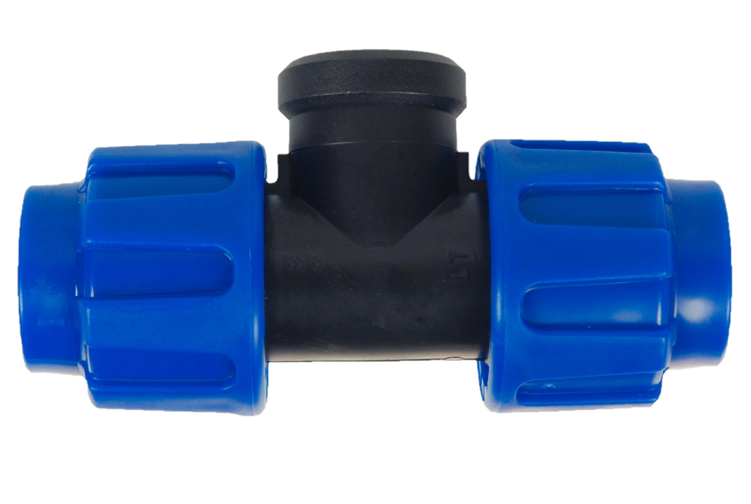 PP T-Stück, 32 mm x 3/4''IG x 32 mm, Klemmfitting für HDPE