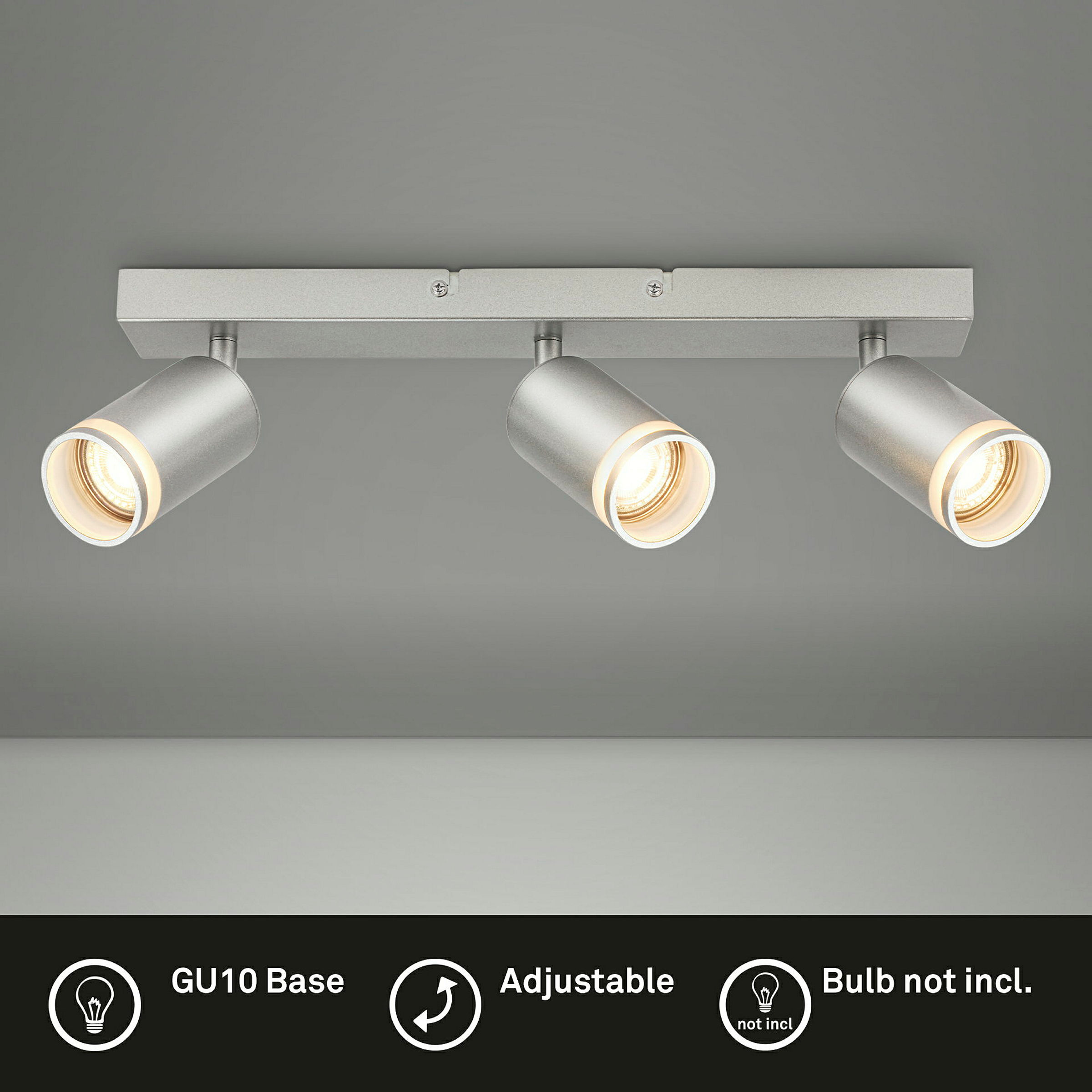 RUB Spot light, 3-flame, GU10/excl. bulb, chrome-matt