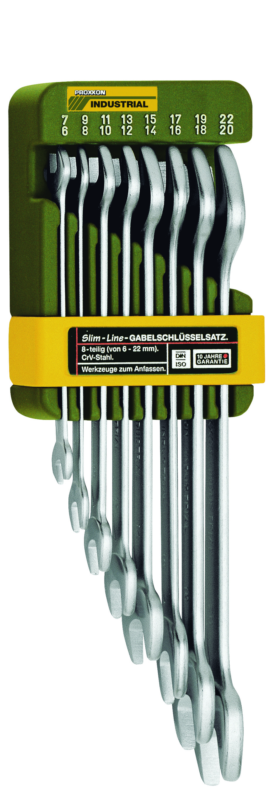 PROXXON-SlimLine Doppelmaulschlüsselsatz von 6 x 7 bis 20 x 22 mm (8-teilig