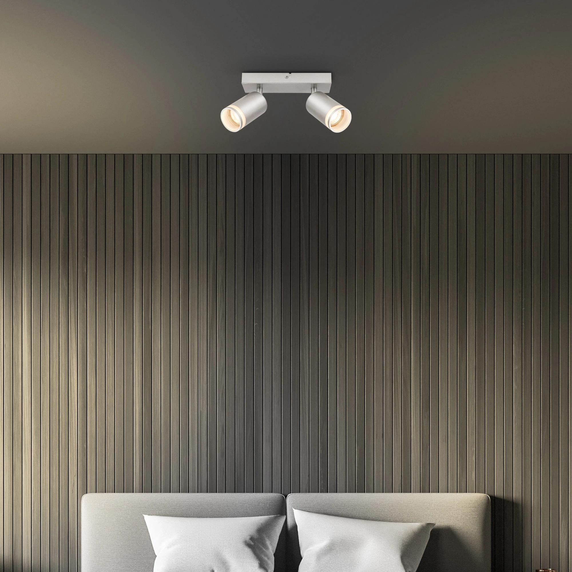 RUB Spot light, 2-flame, GU10/excl. bulb, chrome-matt