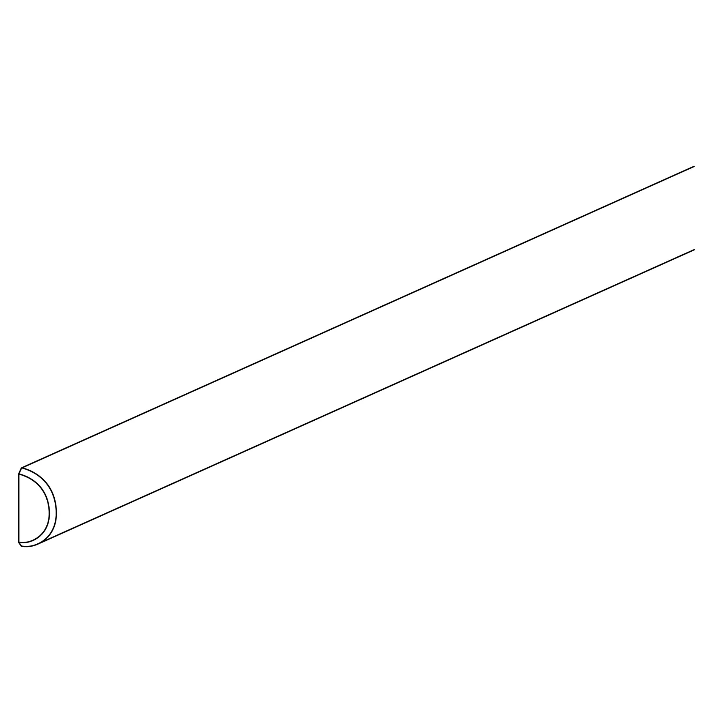 Zaunriegel halbrund braun Ø7x250cm