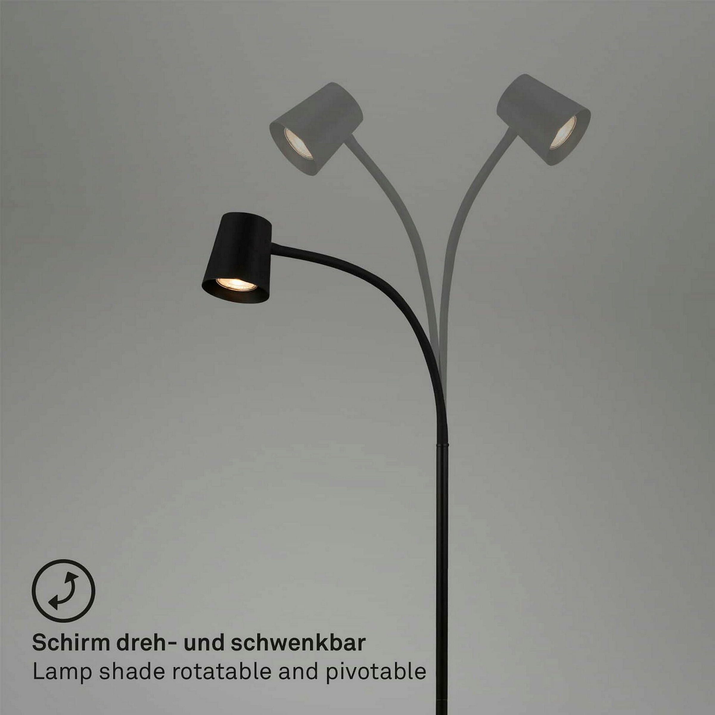 Stehleuchte, schwarz, 1xGU10/max. 9W exkl.