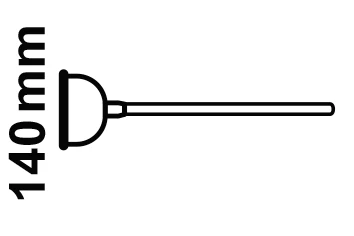 Ausgussreiniger, Ø 140 mm, mit Holzgriff
