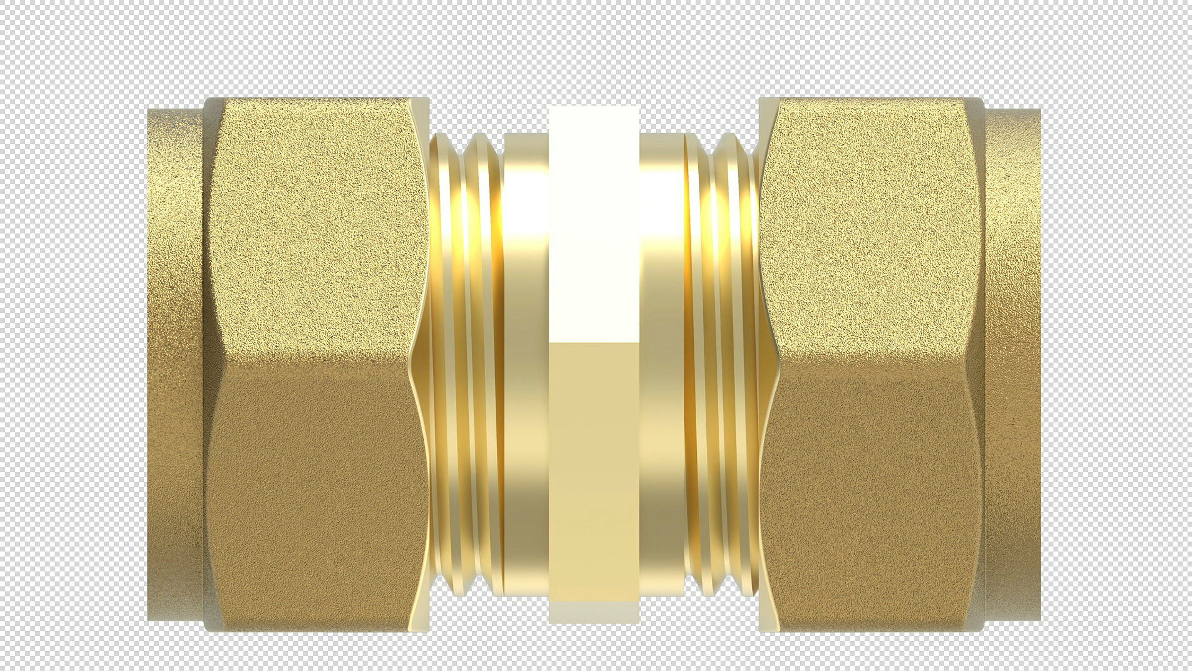 MS Verbindungsstück, blank, 15 mm, Klemmfitting für CU-Roh