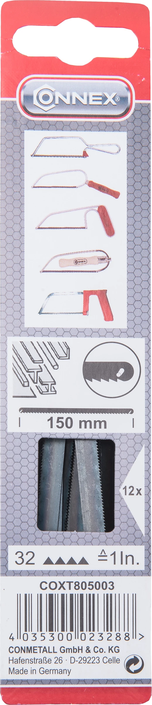 Ersatzsägebl. f. Metall 150mm 12 St
