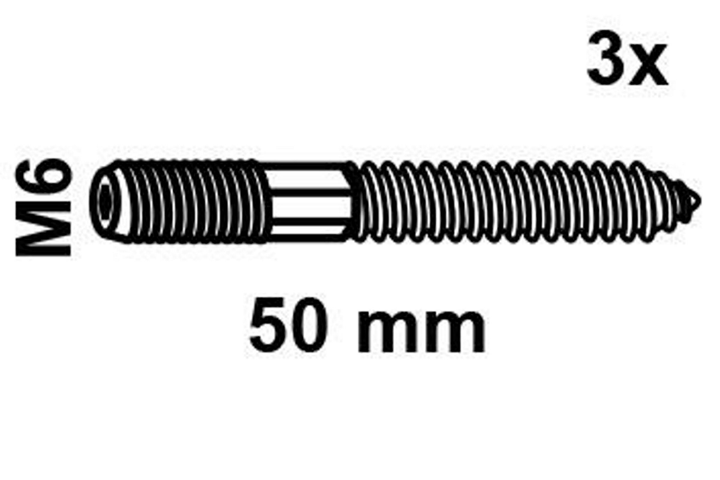 Stockschraube, M6 x 50 mm (3x)