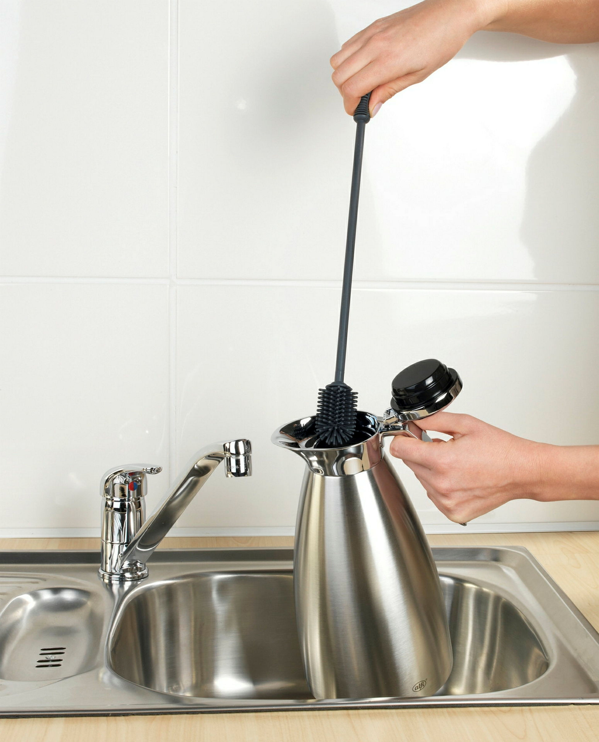 Silikon Flaschenbürste 38 cm Grau Sia