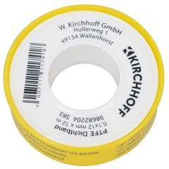 PTFE Gewindedichtband, 0,1 x 12 mm x 12 m, DVGW