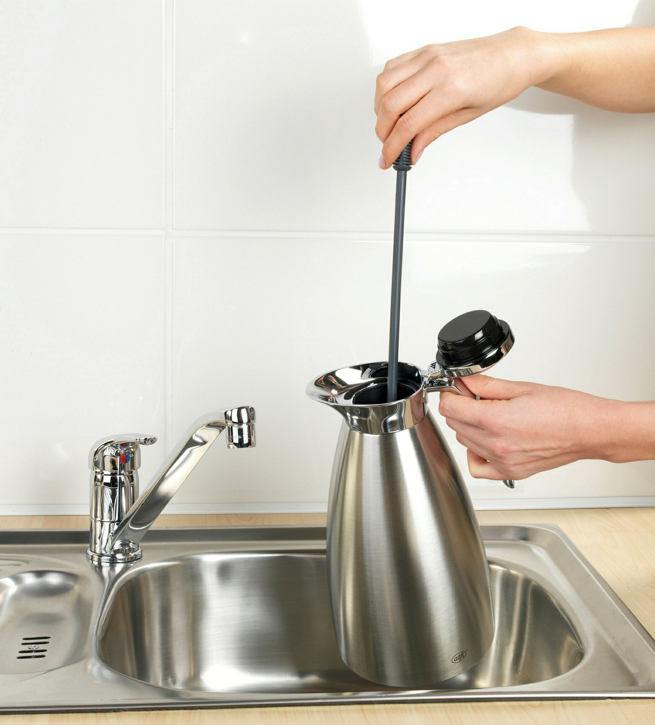 Silikon Flaschenbürste 38 cm Grau Sia