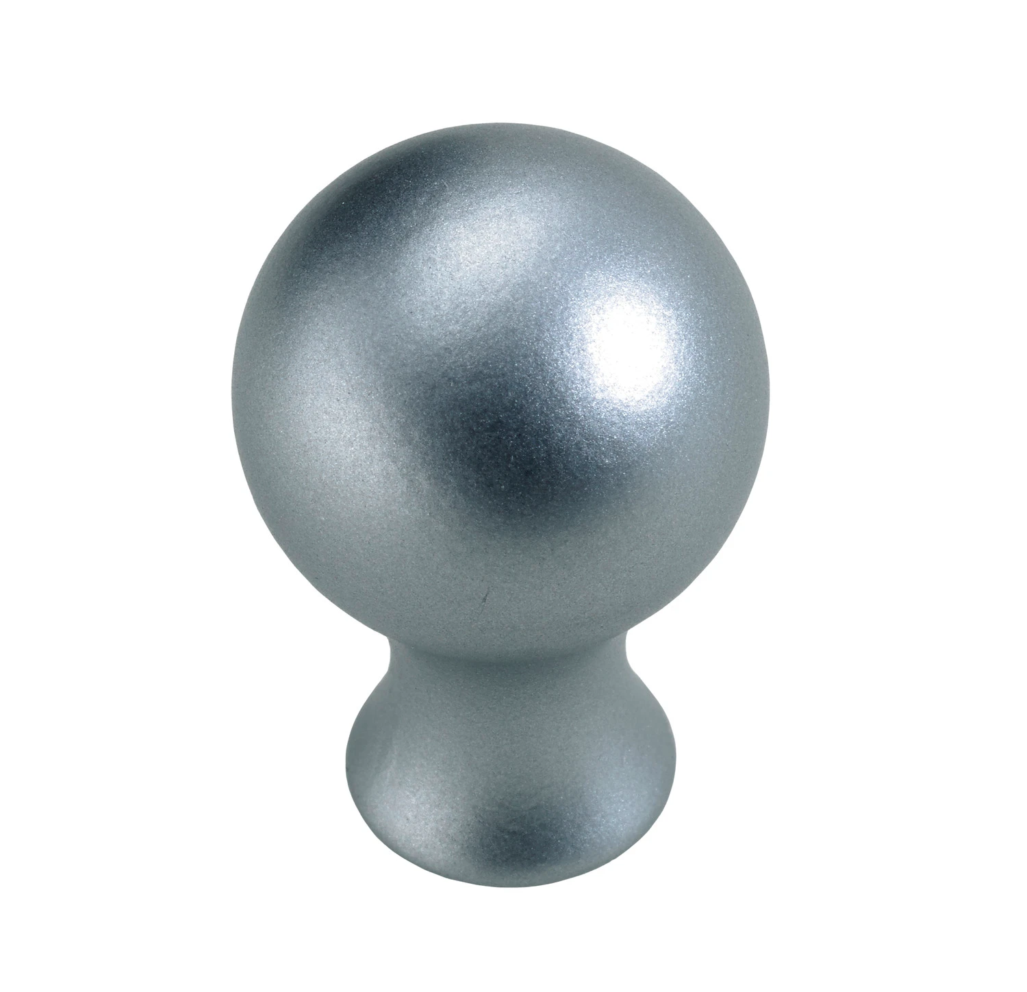 Möbelknopf D20mm Zinkdr. Alu- Alu-Optik
