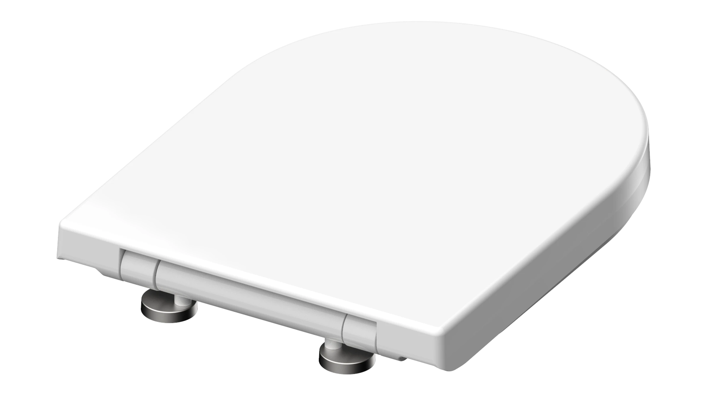 Duroplast WC-Sitz D-Form WHITE, mit Absenkautomatik und Schnellverschluss
