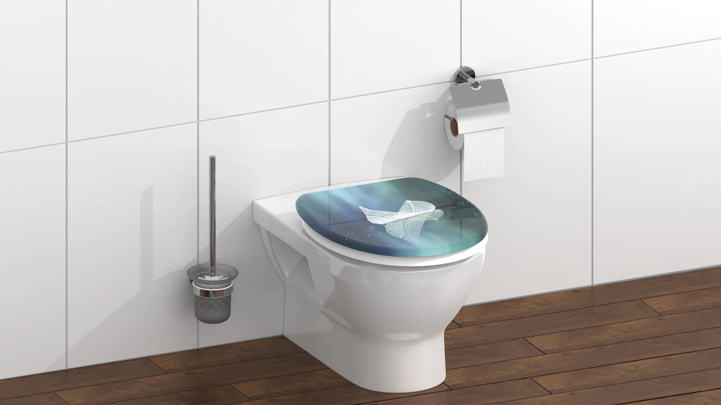 Duroplast WC-Sitz FALLEN LEAF, mit Absenkautomatik