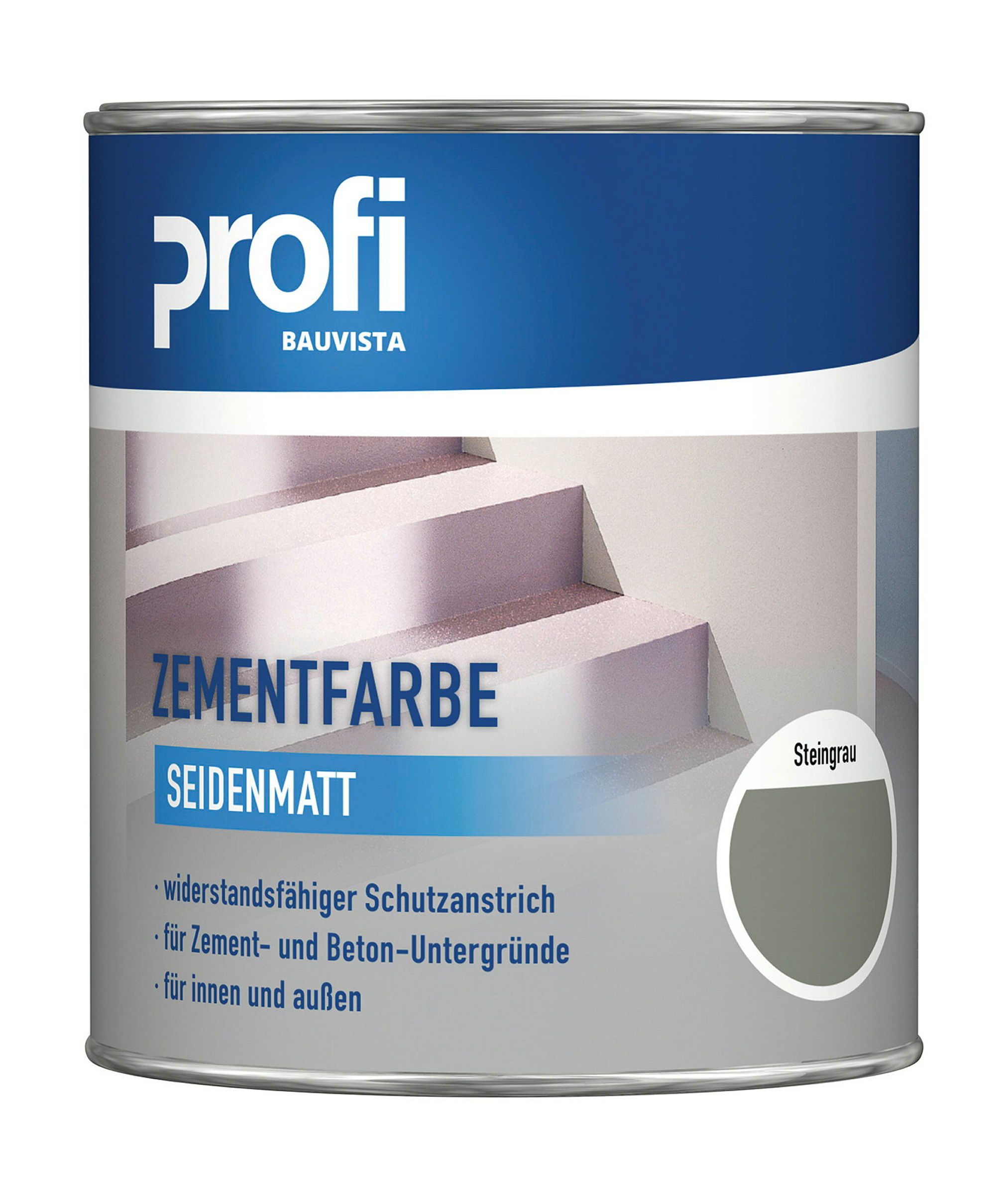 PROFI Zementfarbe Steingrau 750 ml