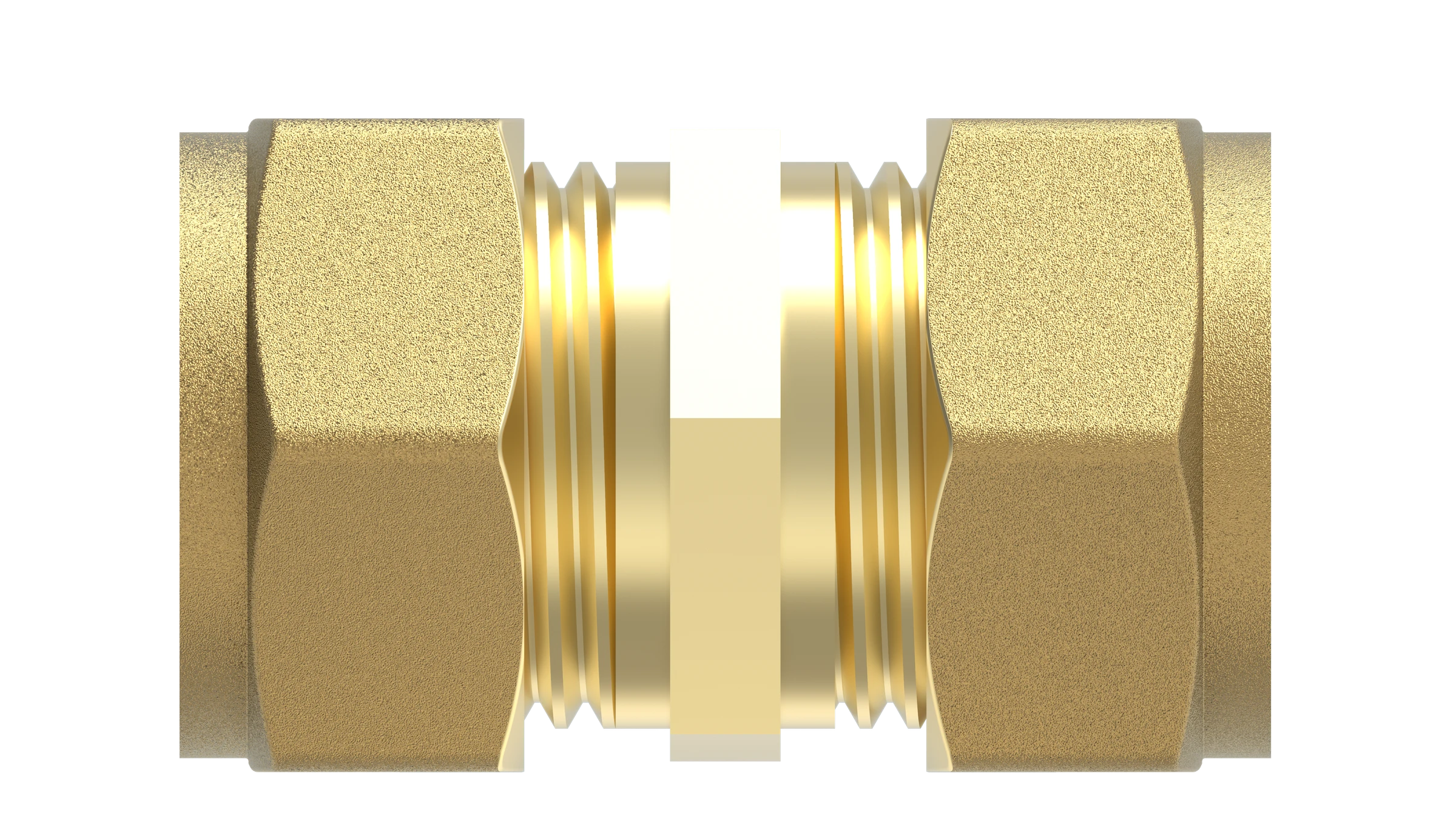 MS Verbindungsstück, blank, 15 mm, Klemmfitting für CU-Roh