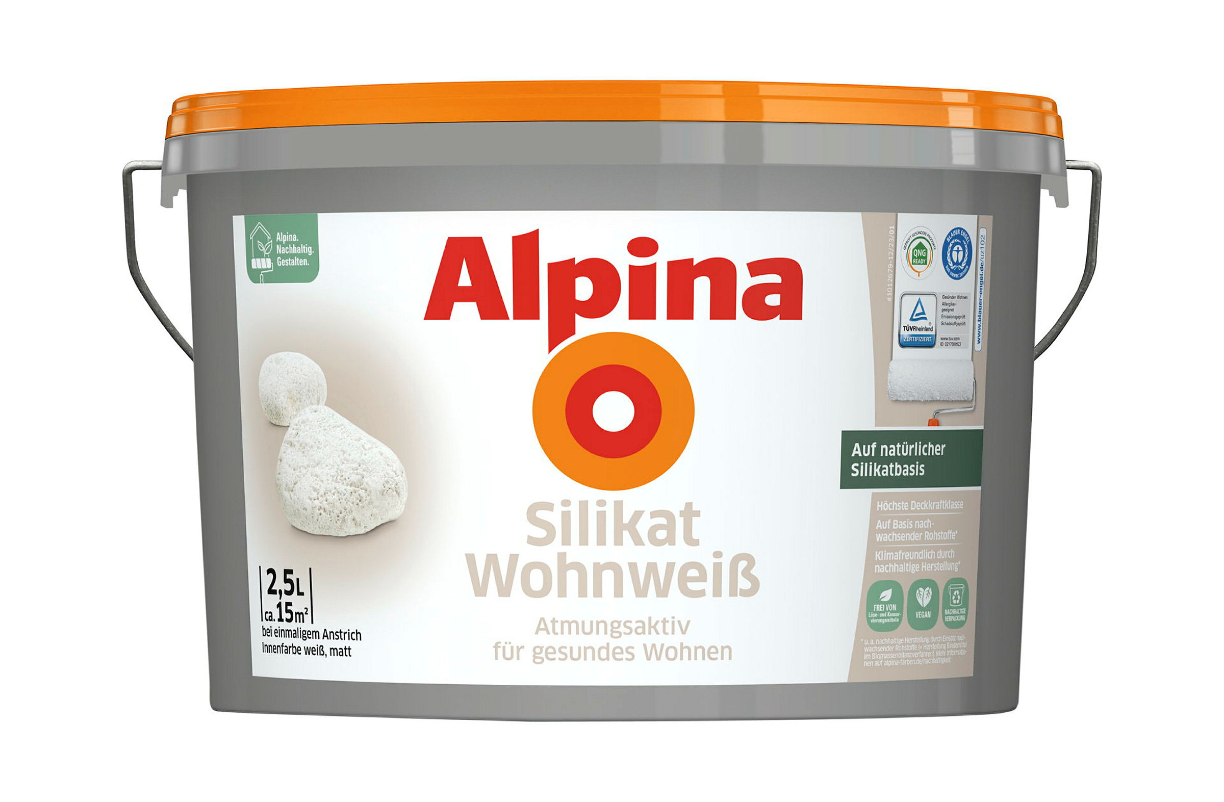 Alpina Silikat Wohnweiß 2,5 Liter