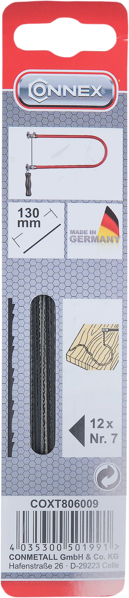Laubsägebl. Holz TAIFUN Nr.7 12 St.