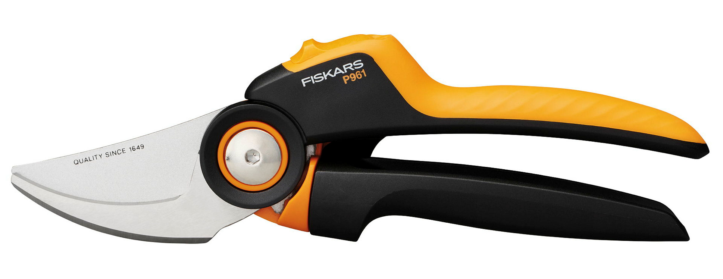 Fiskars Bypass-Gartenschere L, X-series PowerGear, P961, Mit Rollgriff