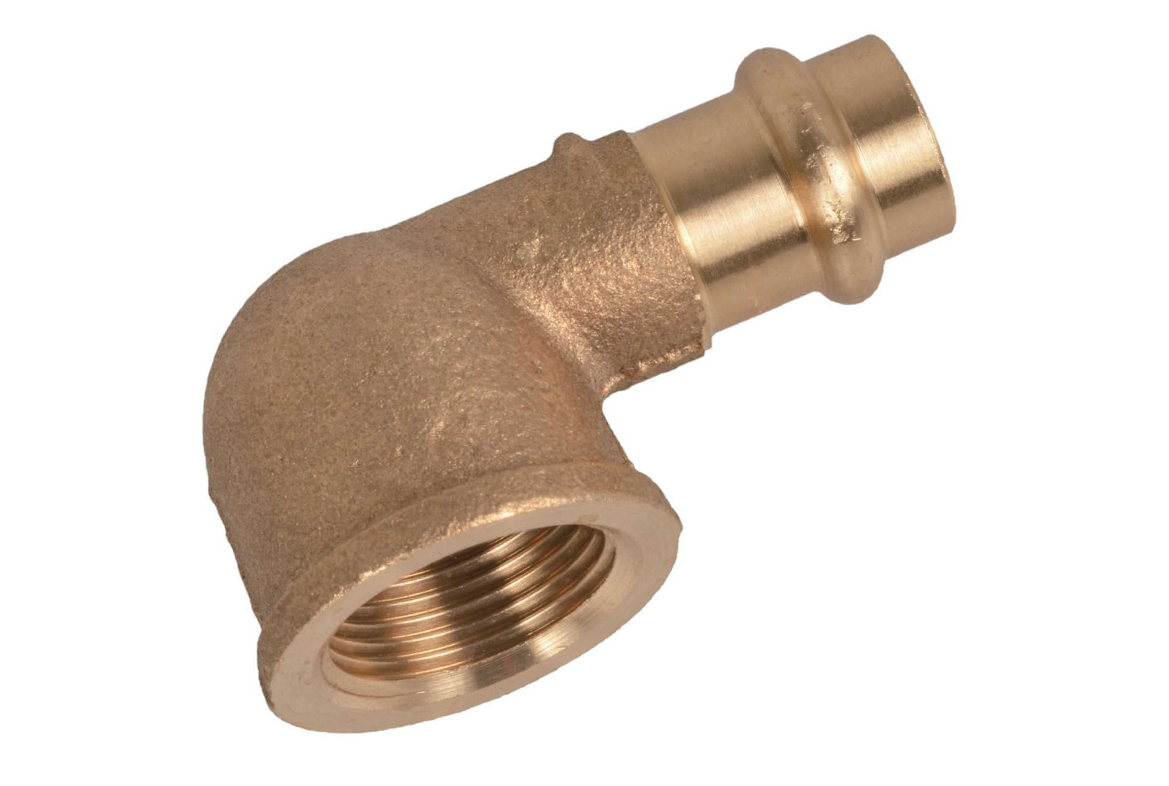 RG Winkel 90°, blank, 15 mm x 1/2''IG, 1 Muffe, (P4090g)