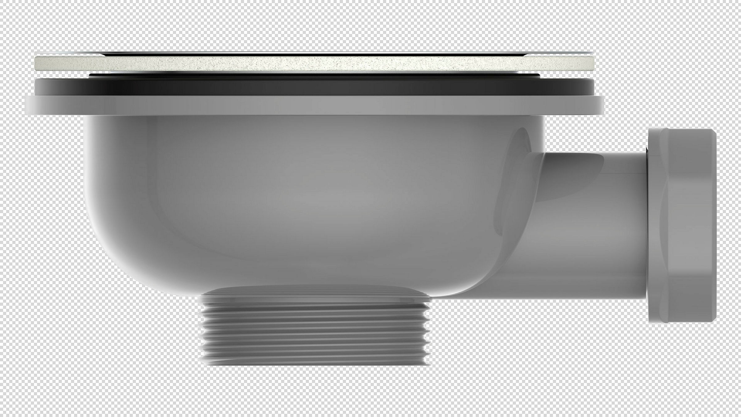 ECO-SAVE KS Korbventil, Grau, 1 1/2''AG, Edelstahl-Ventilkelch & Sieb Ø 114