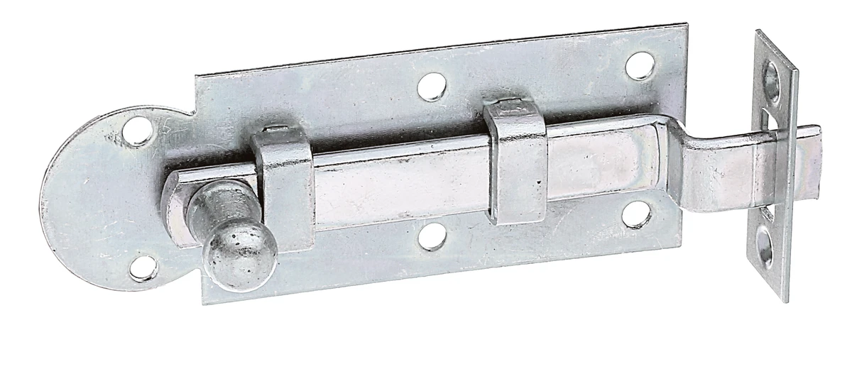 Fensterriegel mit Knopfgriff 80x30 gekröpft verzinkt