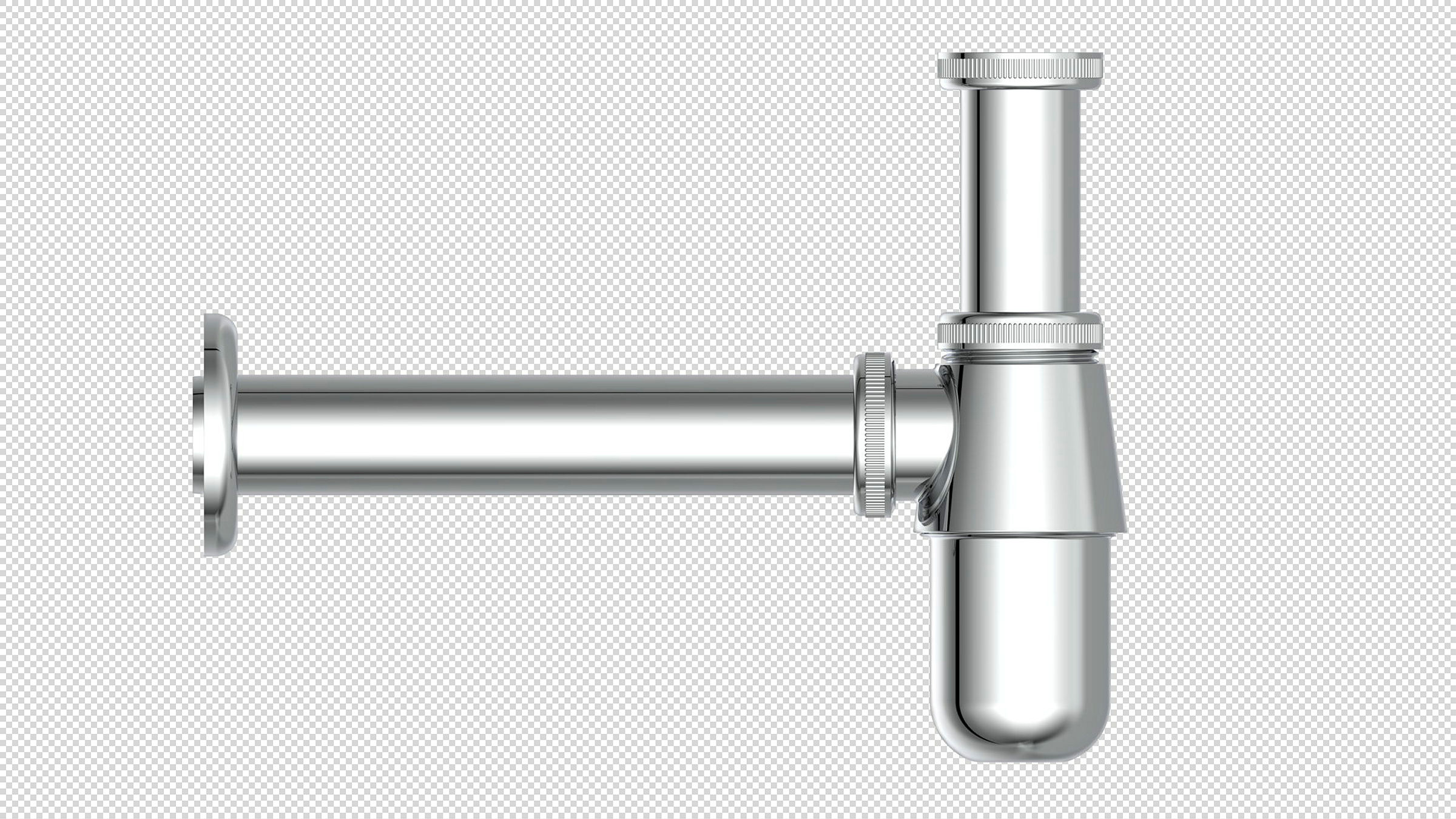 Flaschensiphon, Chrom, 1 1/4'' x 32 mm