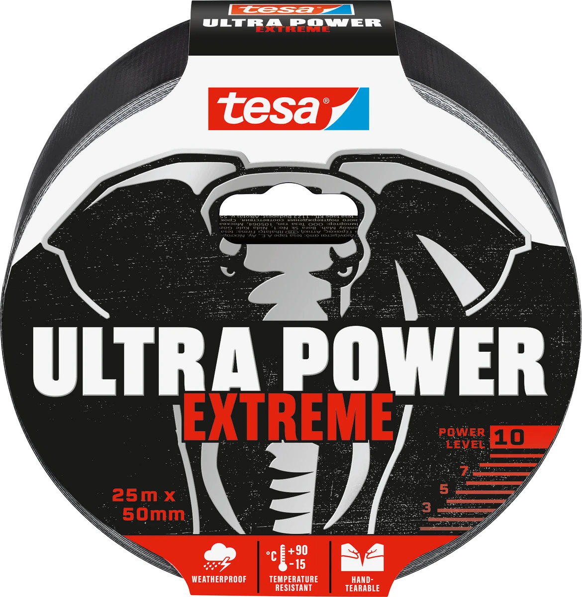 tesa Ultra Power Extreme repair, 25m x 50 mm, schwarz
