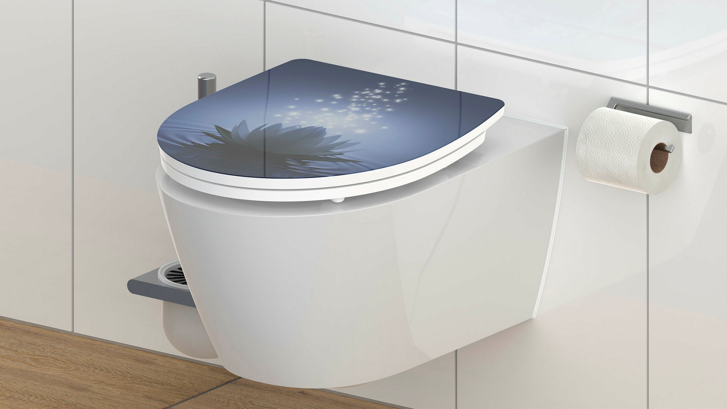 Duroplast HG WC-Sitz WATER LILY, mit Absenkautomatik und Schnellverschluss