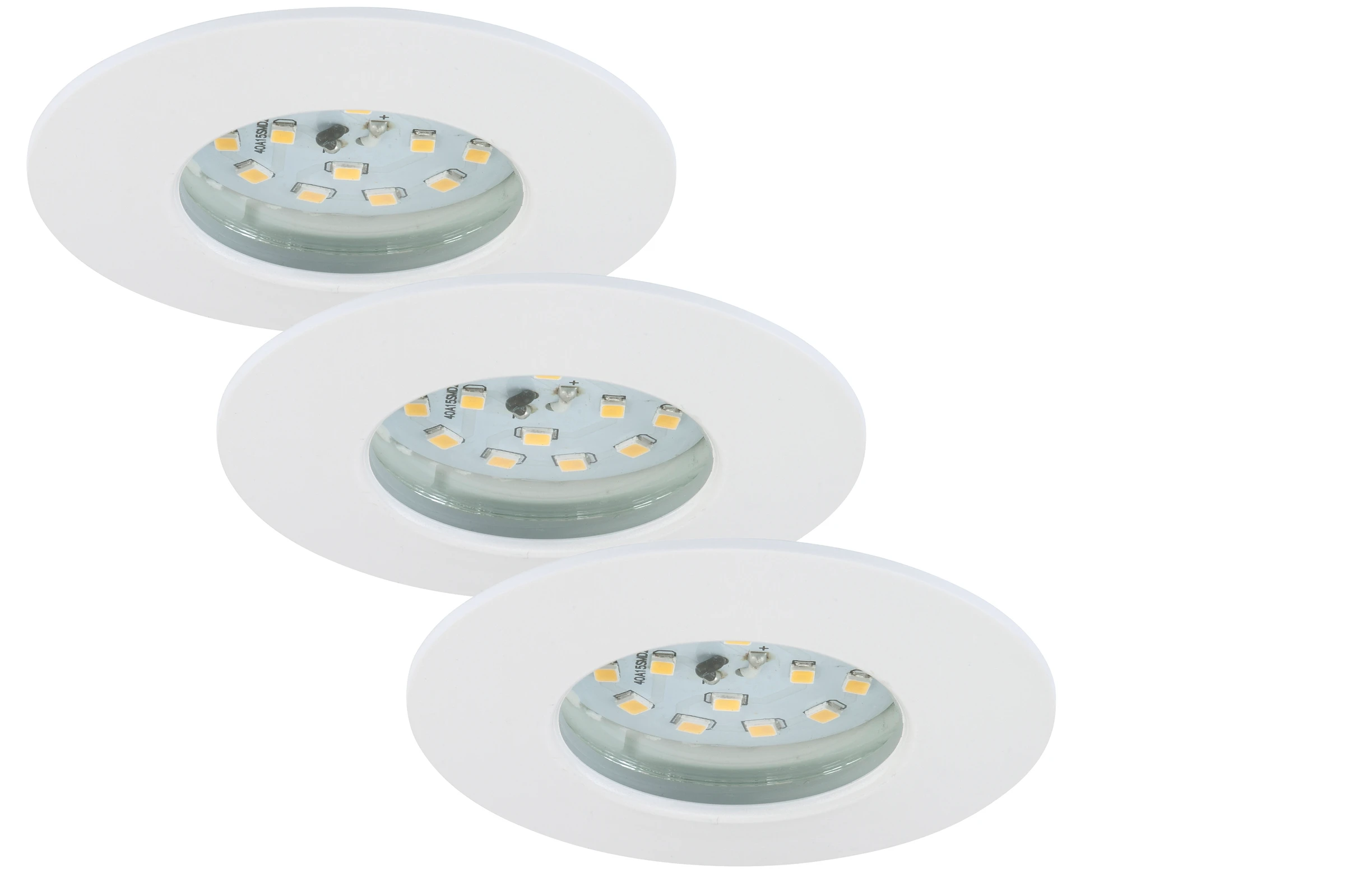 LED Einbauleuchten, weiß, 3er-Set, 3xLED-Modul/4,8W