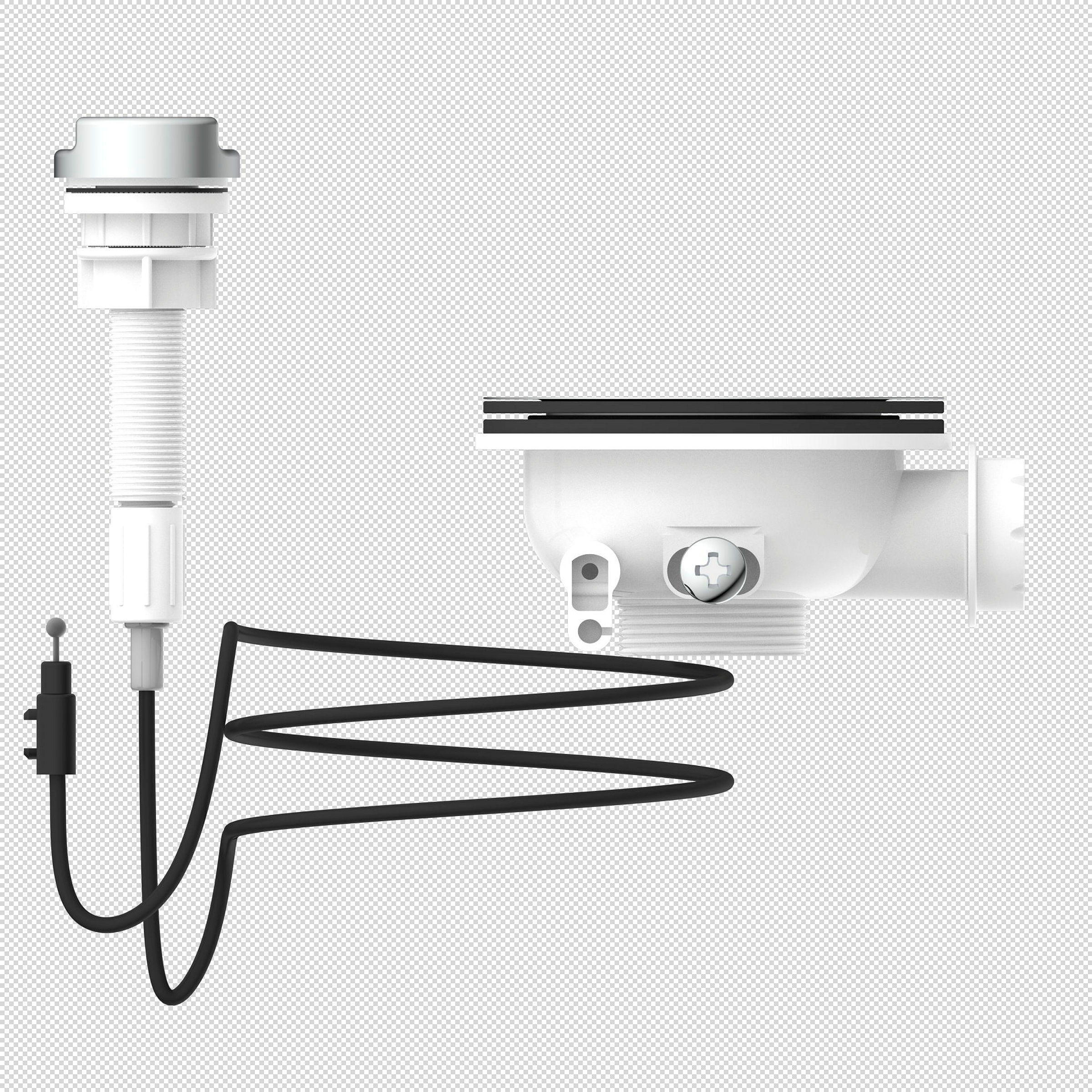 KS Korbventil Bowdenzug, 1 1/2''AG, Edelstahl-Ventilkelch und Sieb Ø114 mm,