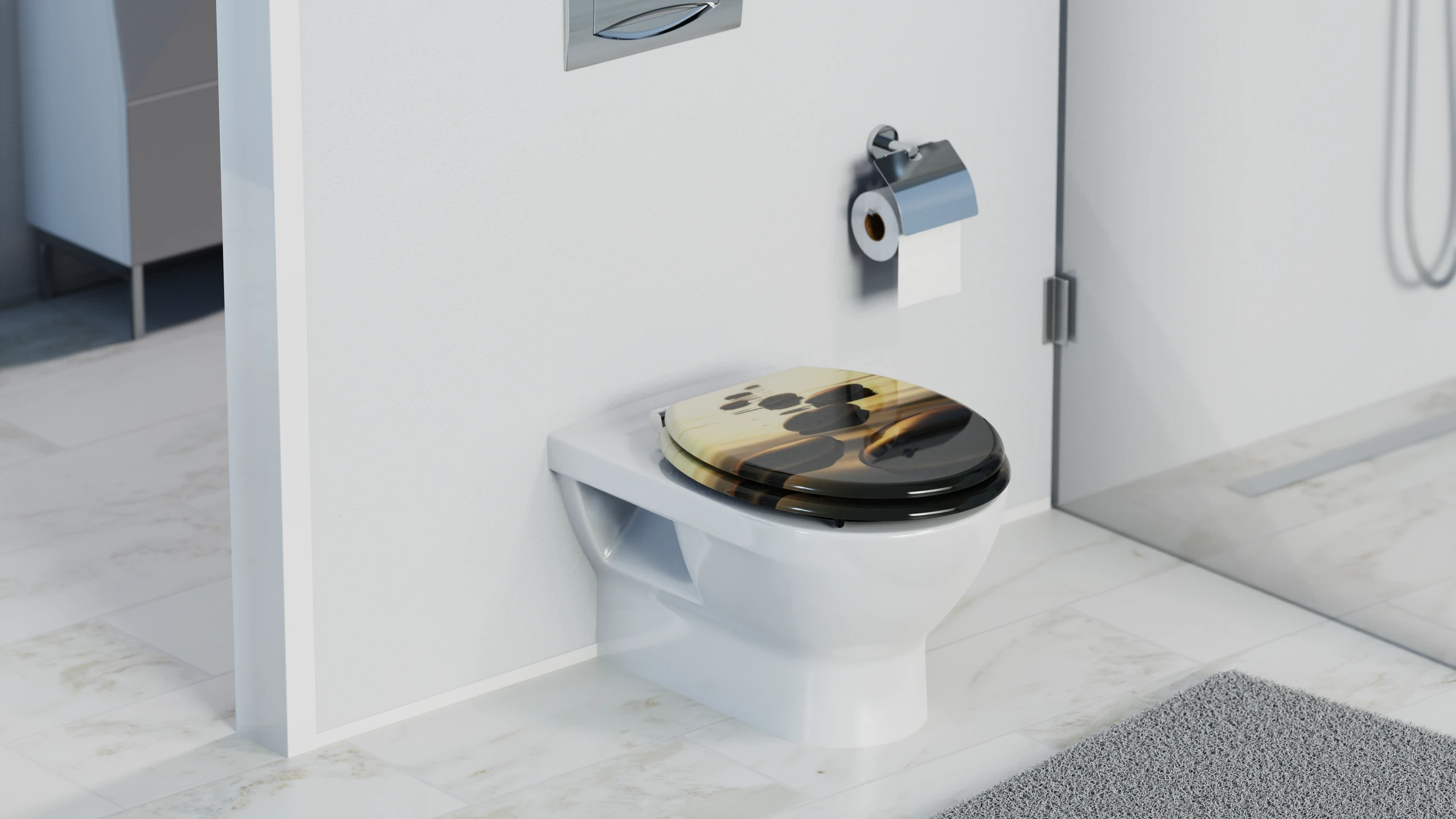 MDF WC-Sitz SEA STONE, mit Absenkautomatik