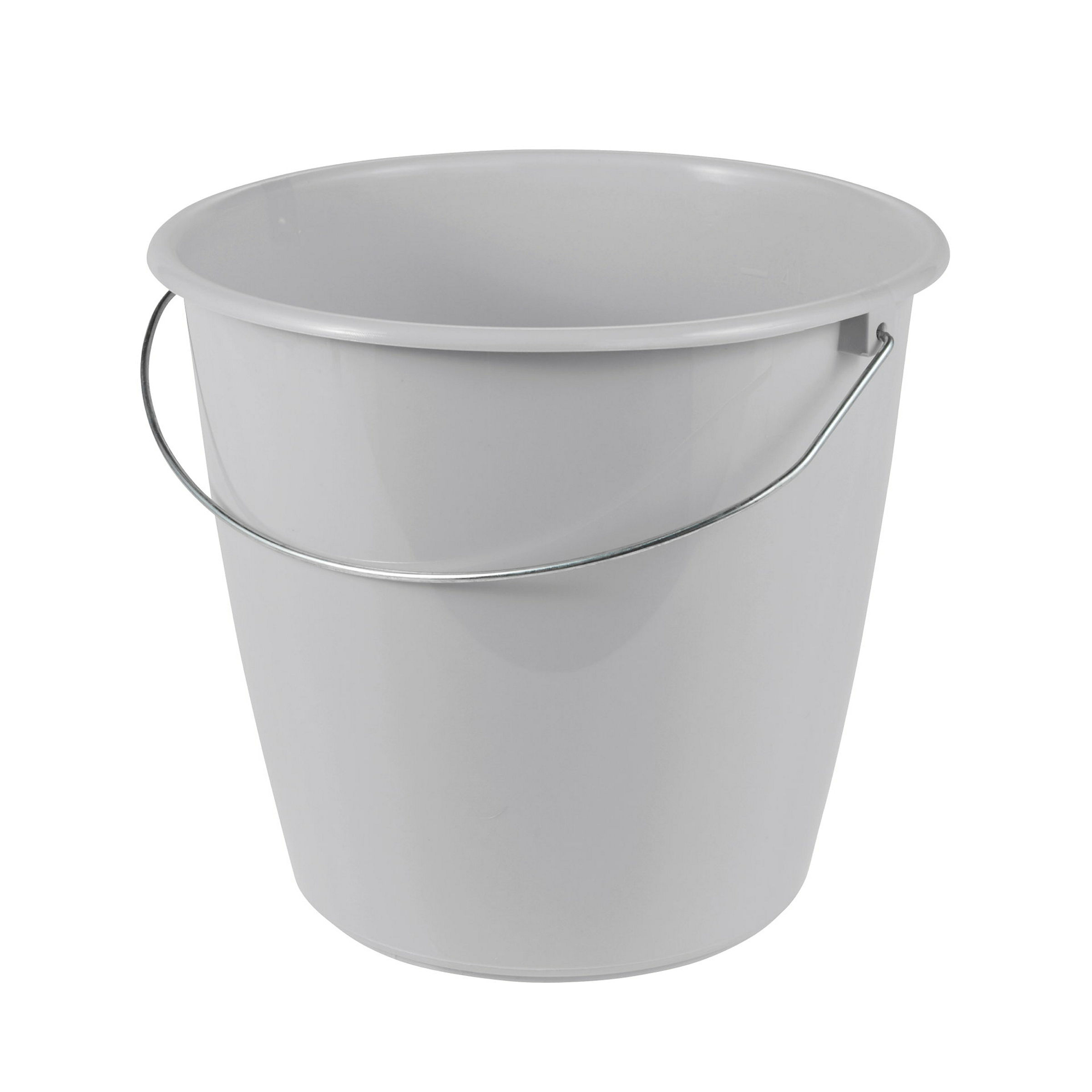 keeeper Eimer Erik mit Metallbügel, 5 l, 24 x 24 x 20 cm, Nordic Grey