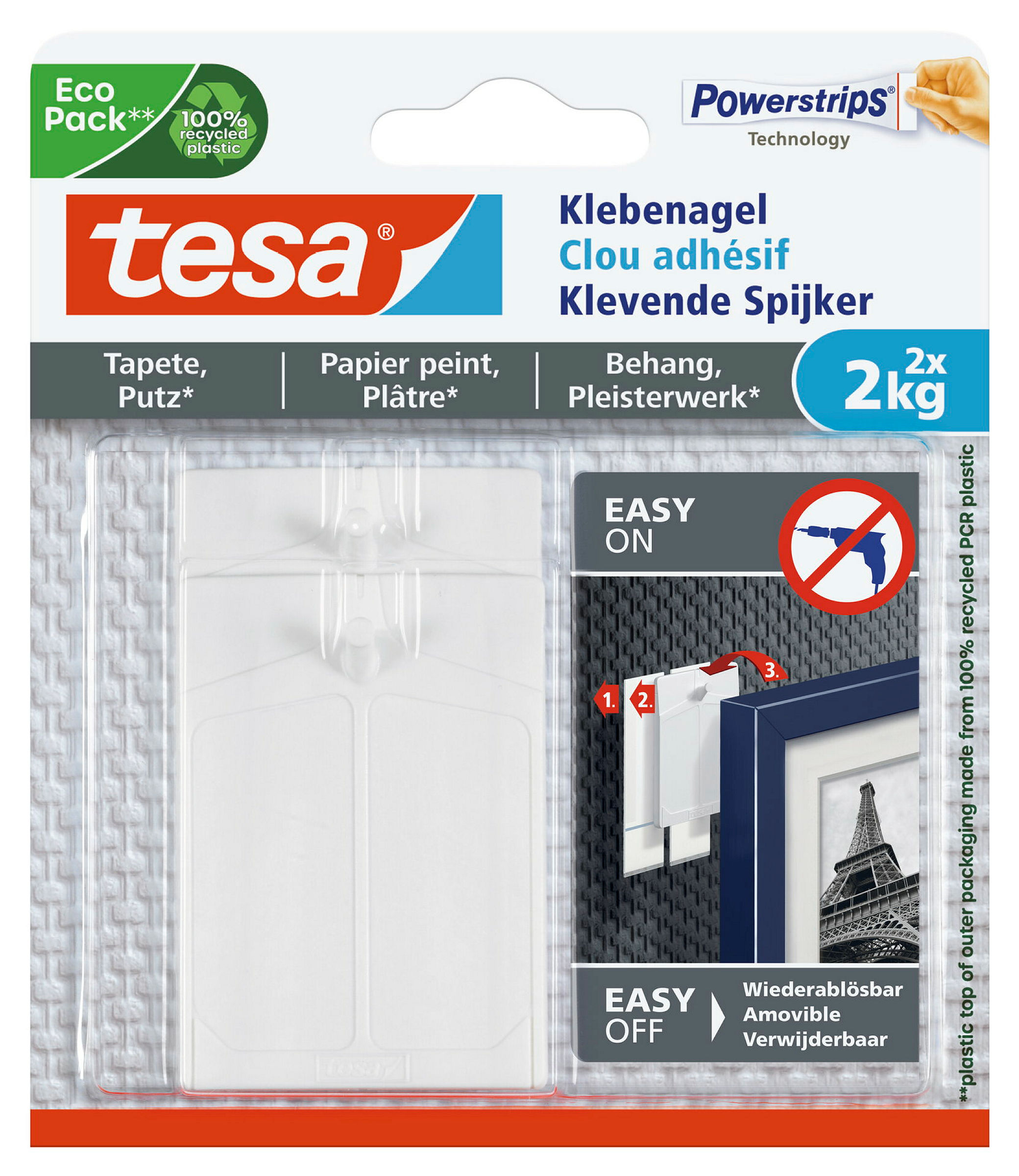 Klebenagel für Tapeten und Putz (2kg), 2 Stück