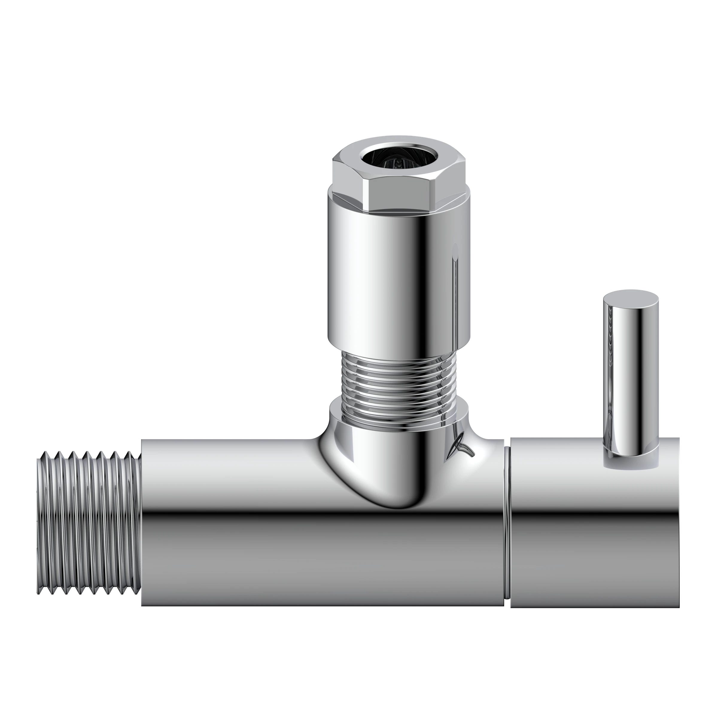 DEV-5WK, Eckventil, 1/2''AG x 10 mmQ, mit Rosette