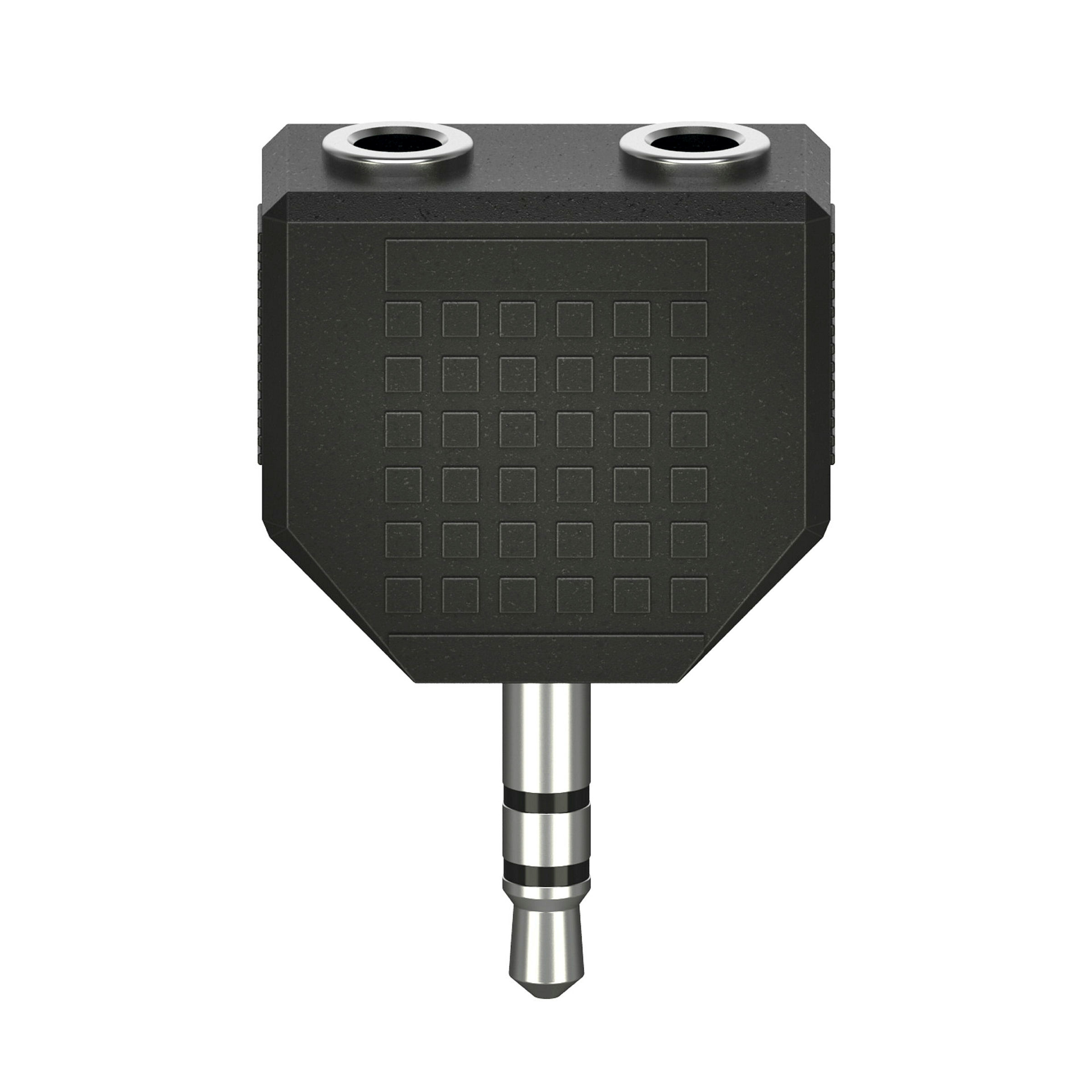 Hama Audio-Adapter, 3,5-mm-Klinken-St. - 2 x 3,5-mm-Klinken-Kupp., Stereo