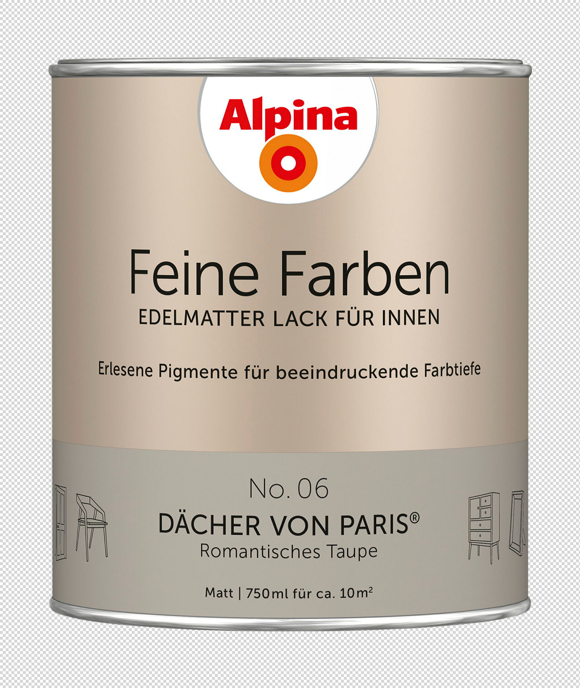 Alpina Feine Farben Lack No. 06 Dächer von Paris® edelmatt 750ml