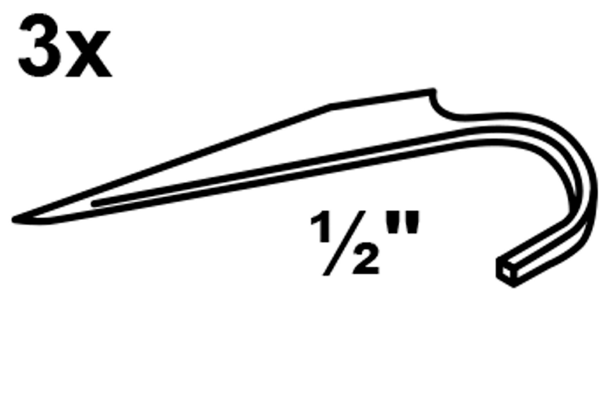 Rohrhaken, verzinkt, für 1/2'' (3x)