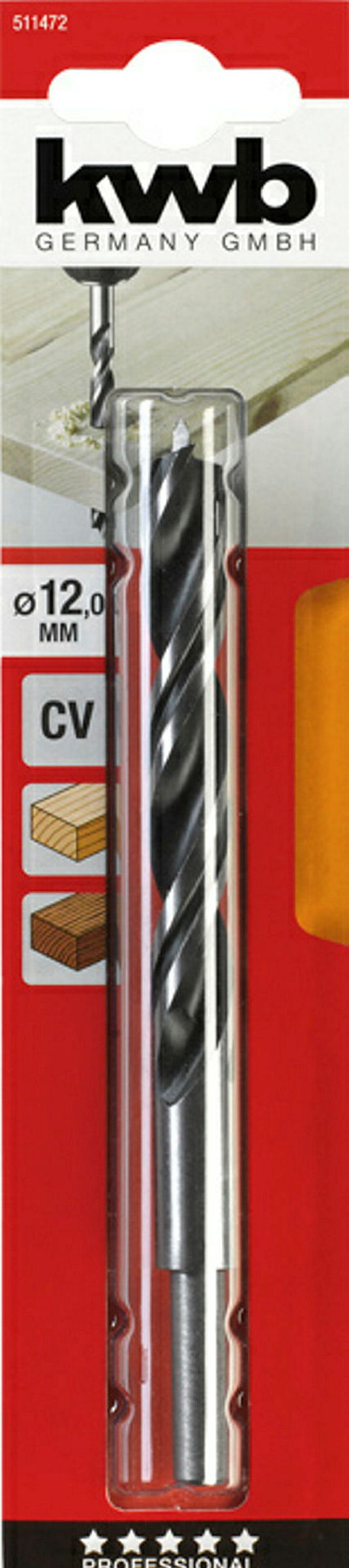 Holzspiralbohrer, ø 12.0 mm