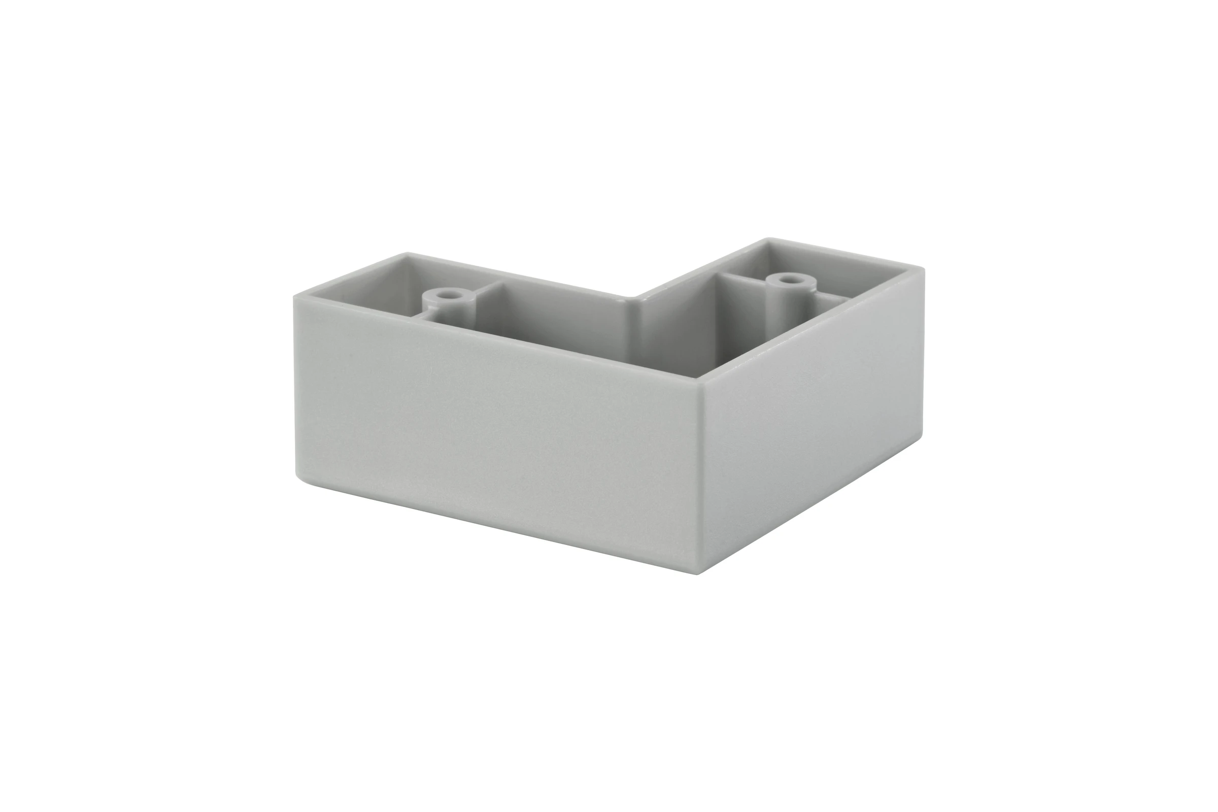 Möbelgleiter CORNER eckenbündi, 60x60x25 mm Grau Kunststoff