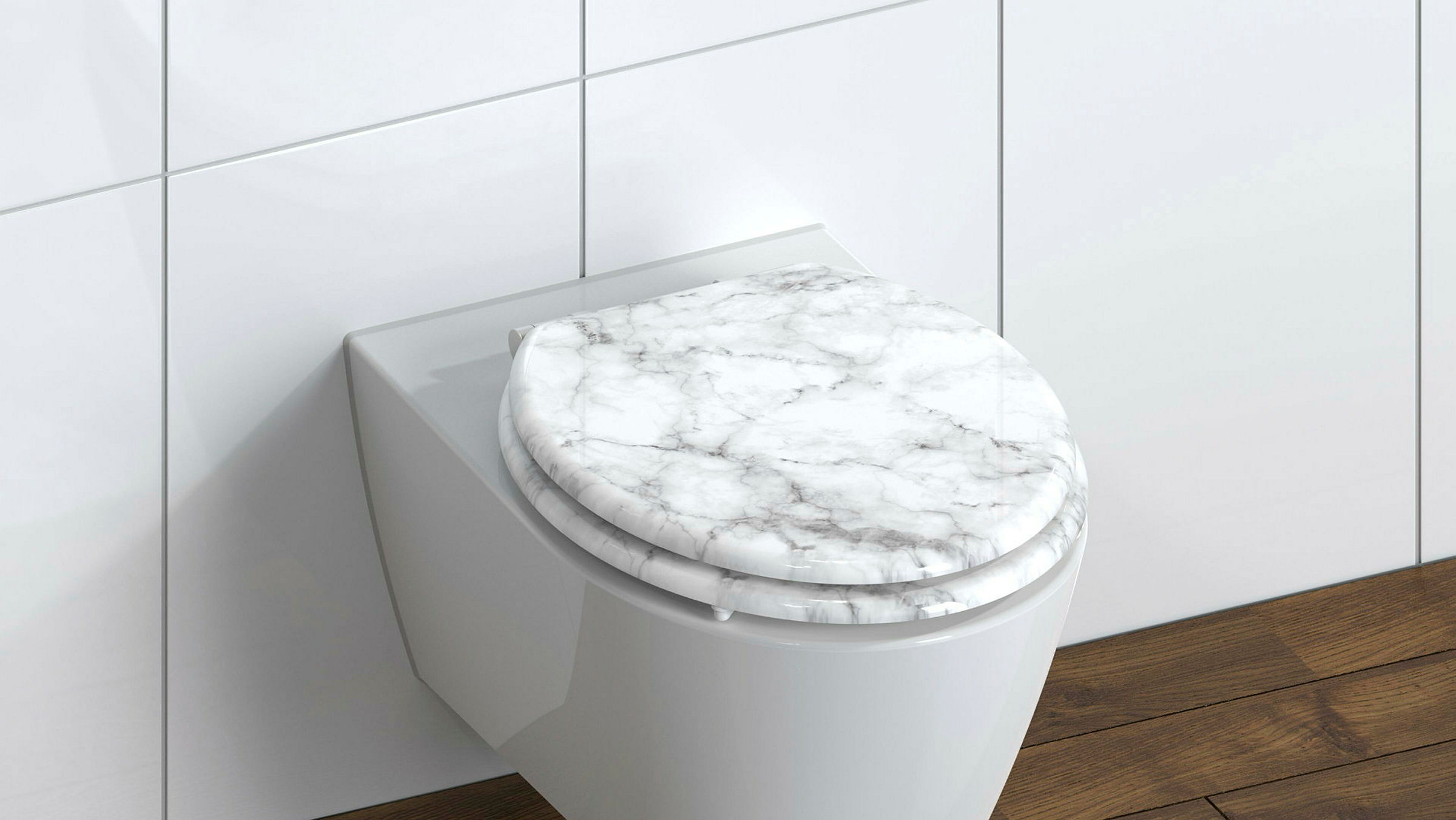 MDF WC-Sitz MARMOR STONE, mit Absenkautomatik