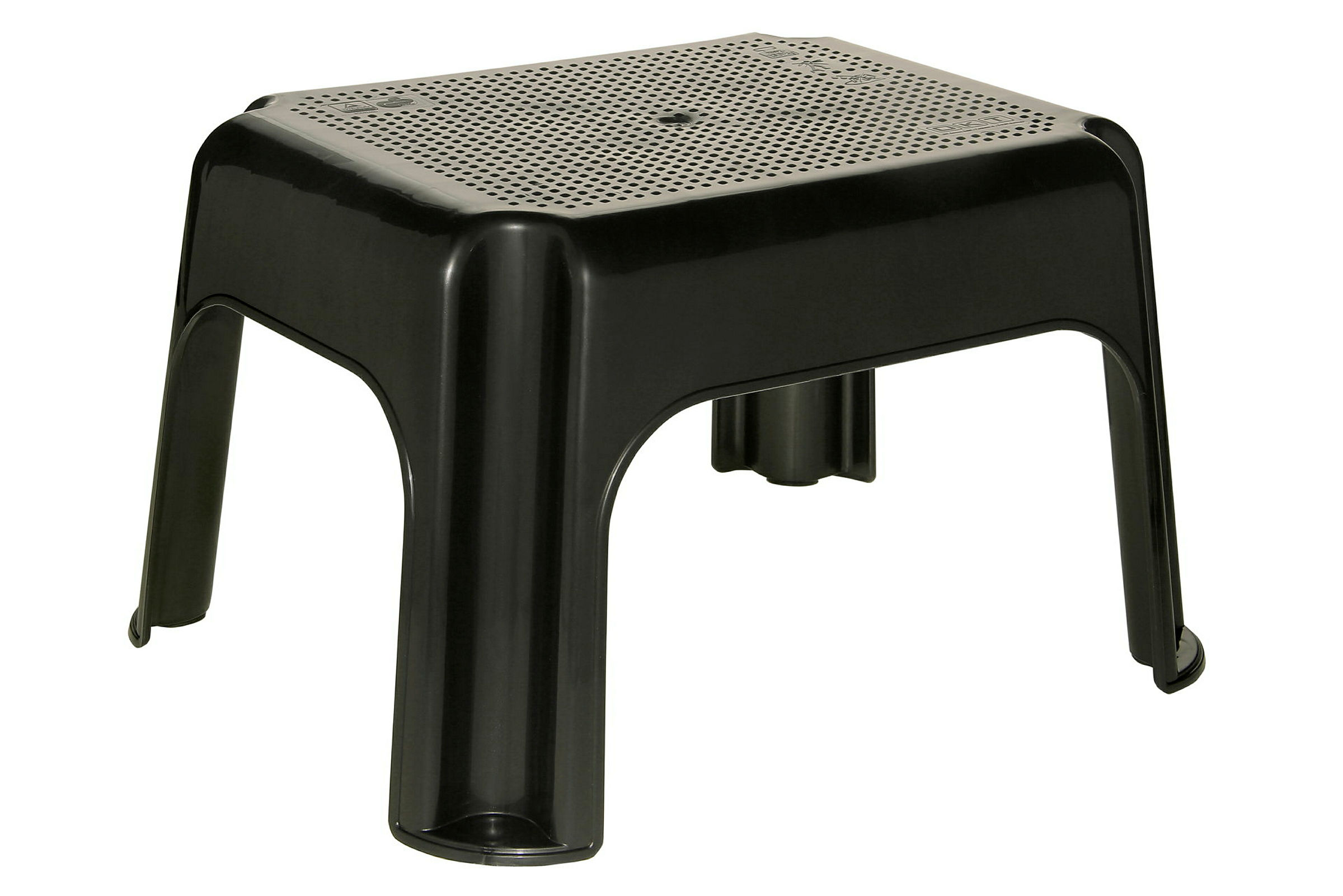 keeeper Tritthocker, bis 150 kg, 24cm hoch, Grau/Graphit, 36,5 x 30 x 24 cm