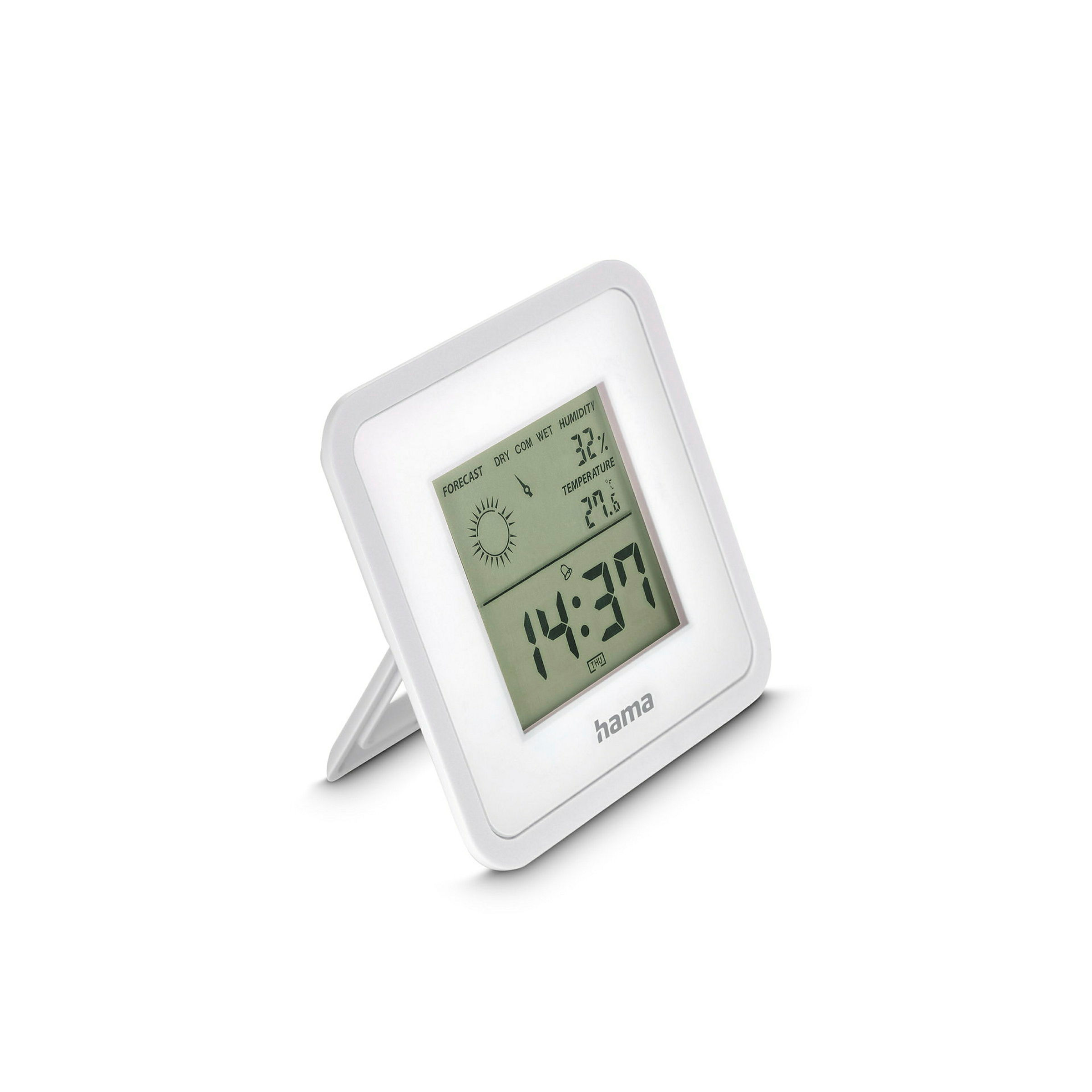 Hama Thermometer und Hygrometer'Borneo'', digital, für innen, Weiß