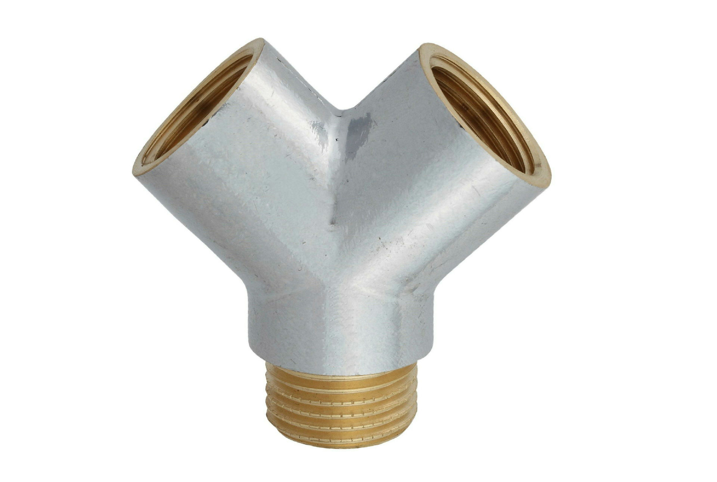 MS Y-Verteilerstück, Chrom, 1/2''IG x 1/2''AG