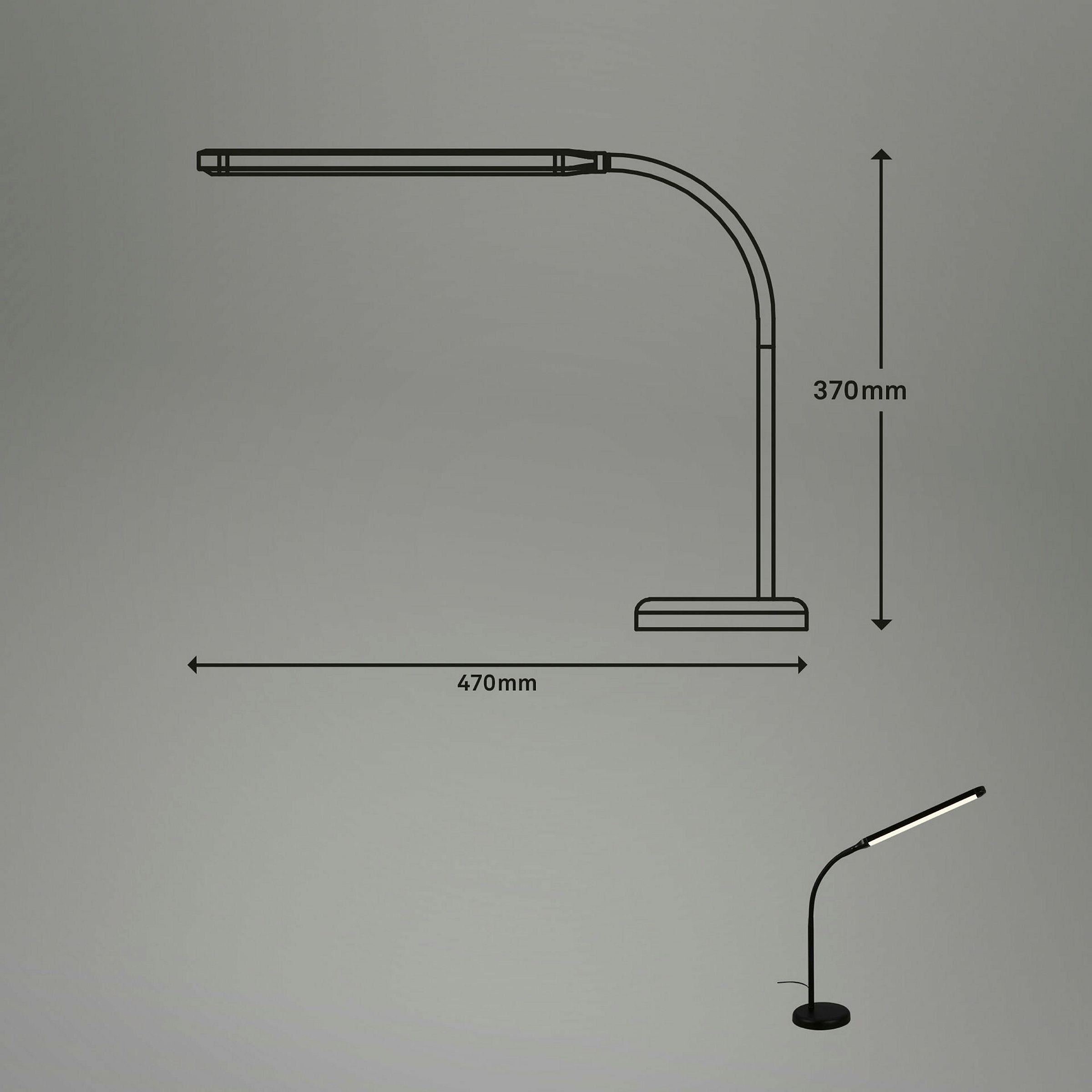 LED Tischleuchte, schwarz, 1xLED-Platine/6W