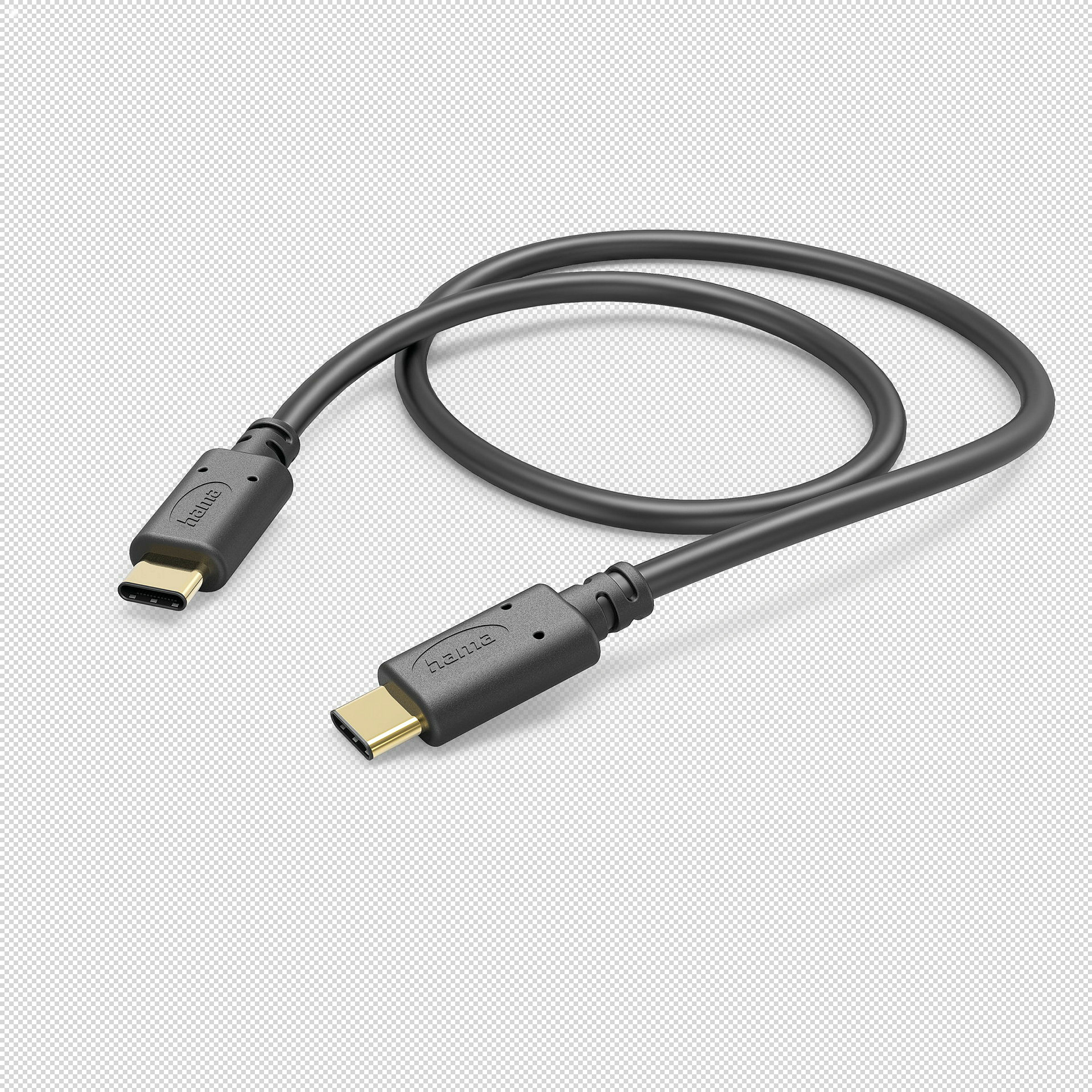Hama Ladekabel, USB-C - USB-C, 1,5 m, Schwarz